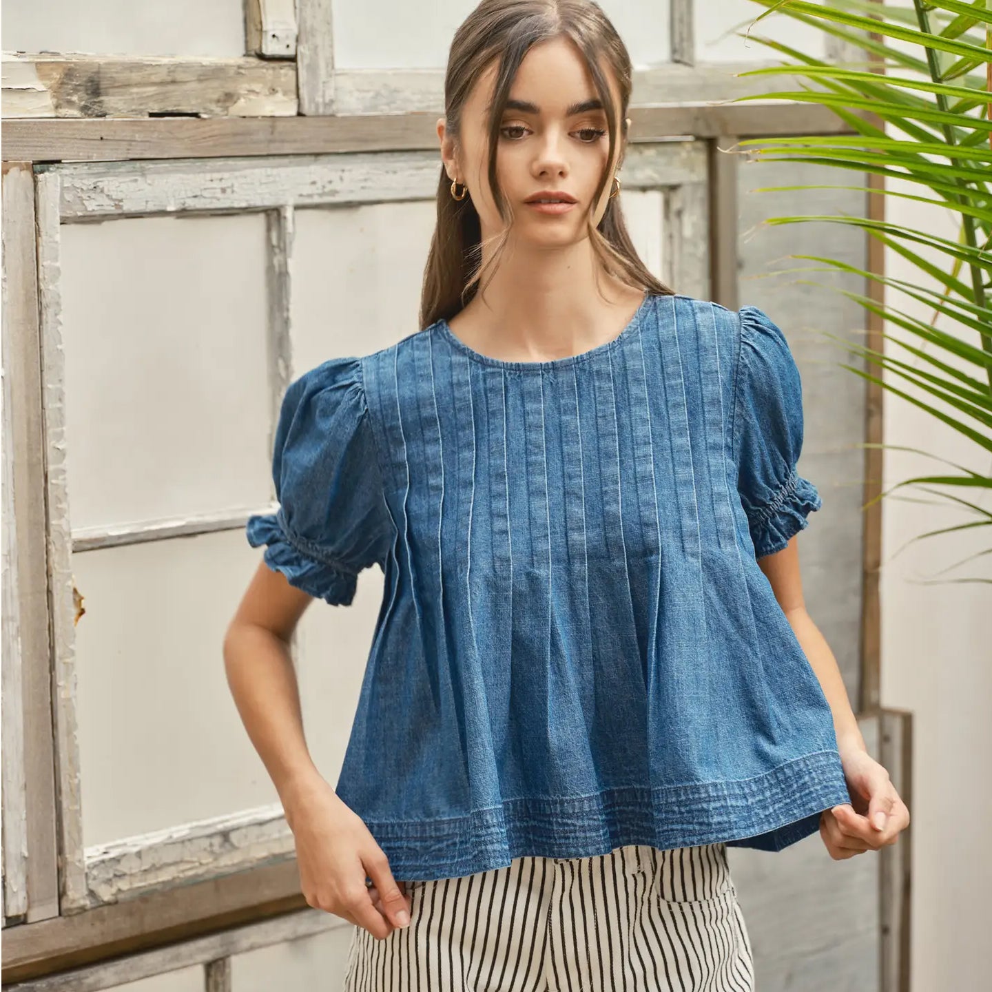 Amore Pleated Top