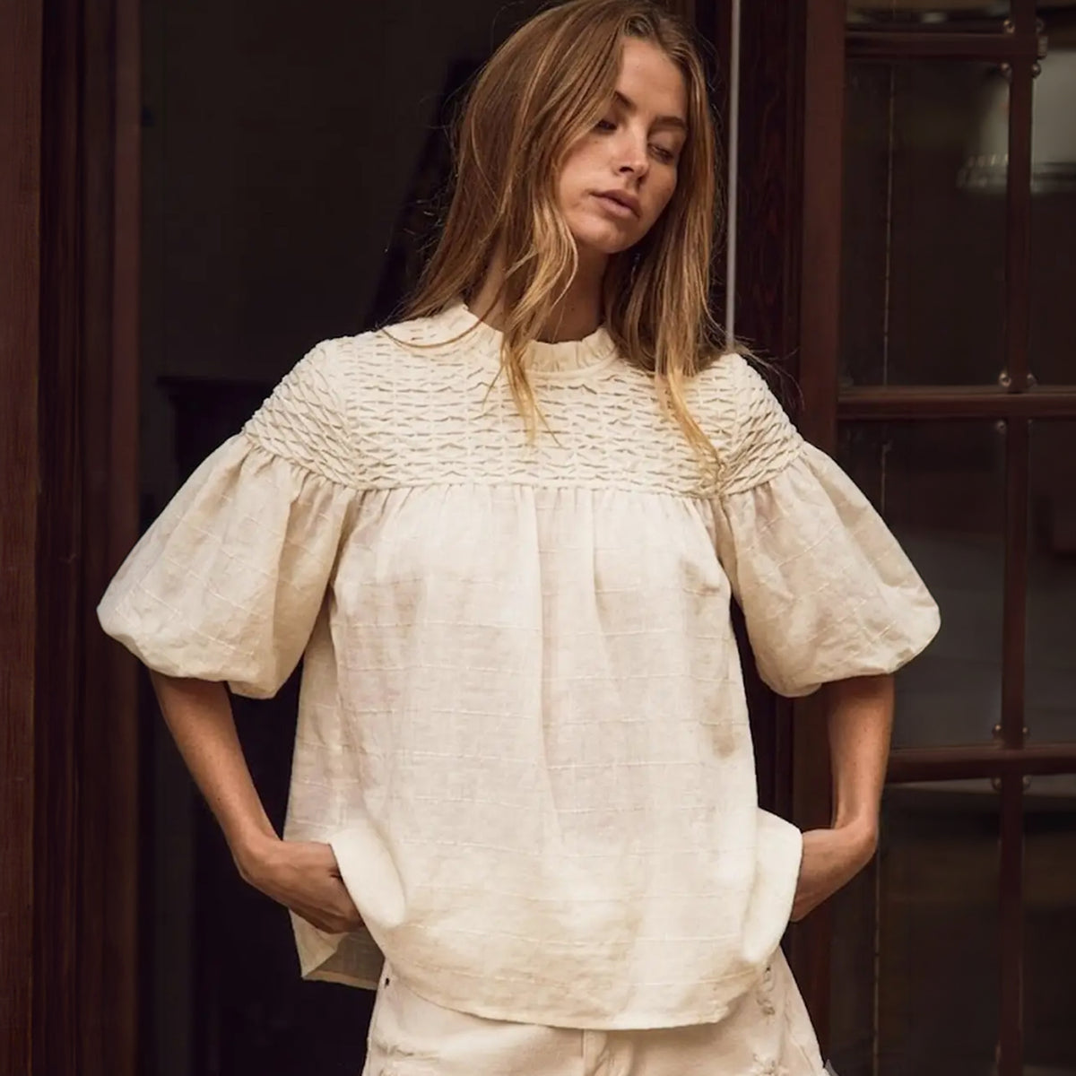 Brynn Pleated Blouse