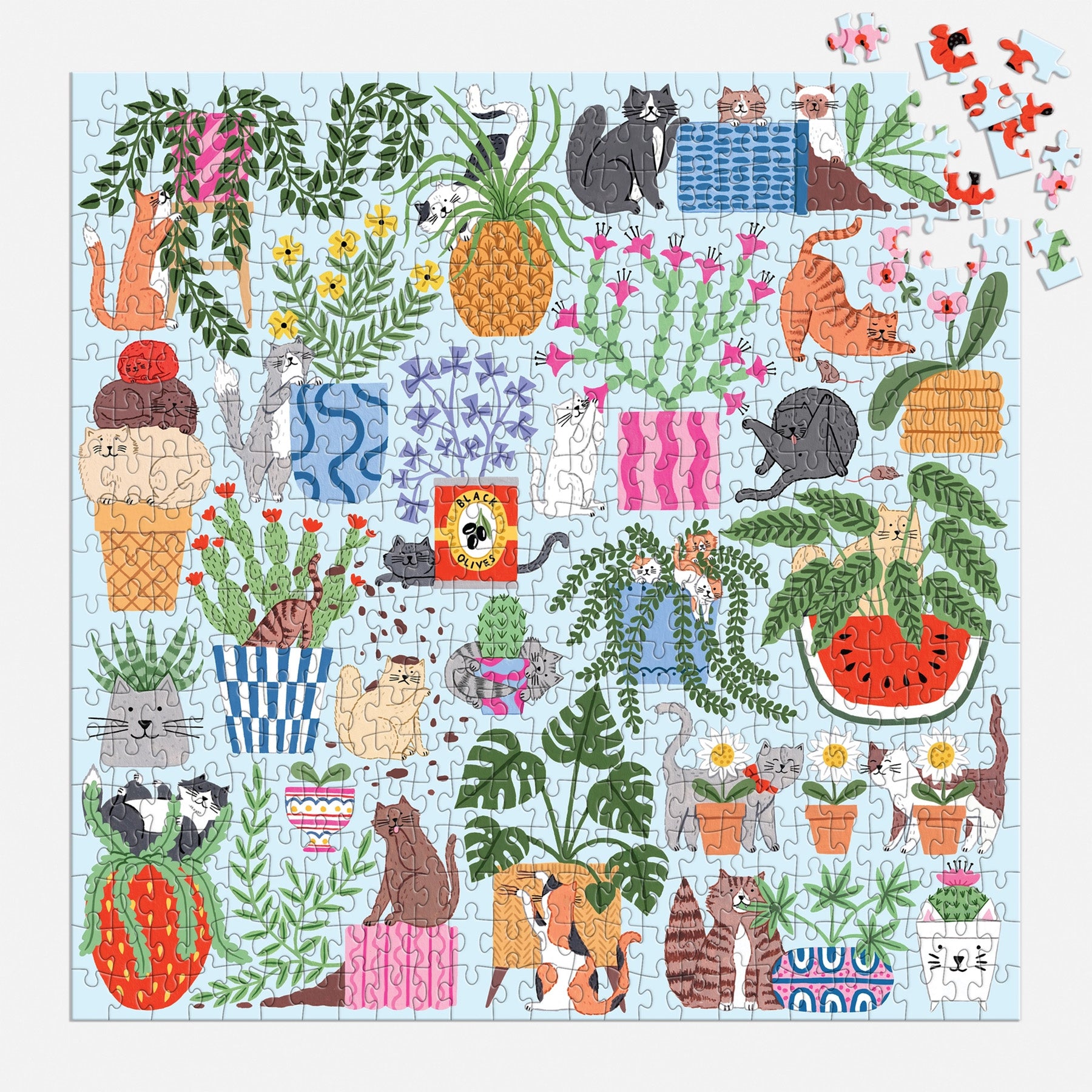 Cats in Houseplants Puzzle