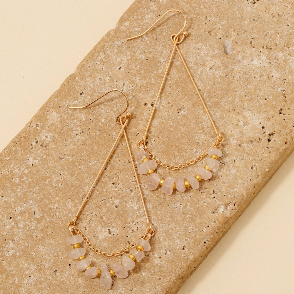 Chip Stone Dangle Earrings
