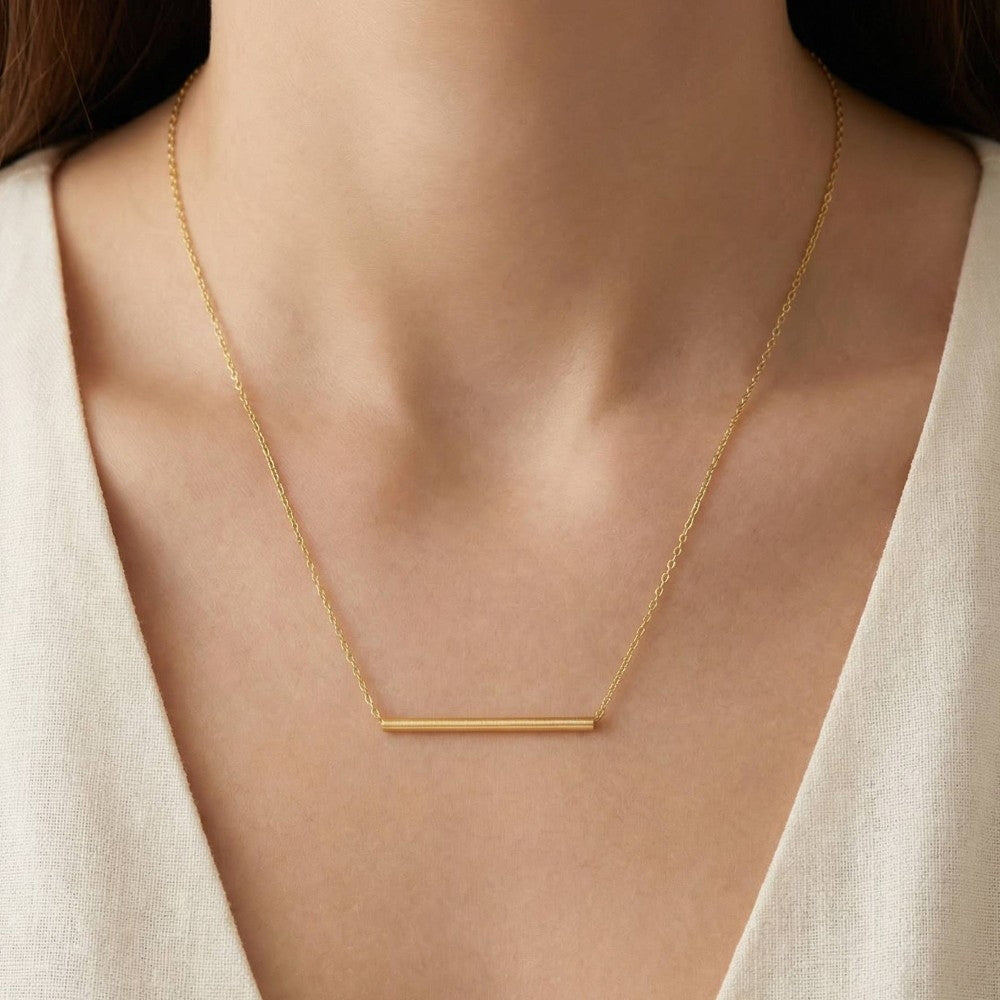 Cylinder Bar Necklace