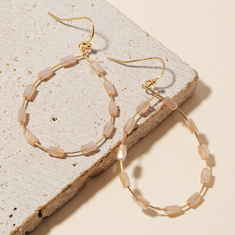 Glass Tube Dangle Earrings