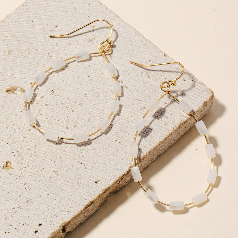 Glass Tube Dangle Earrings