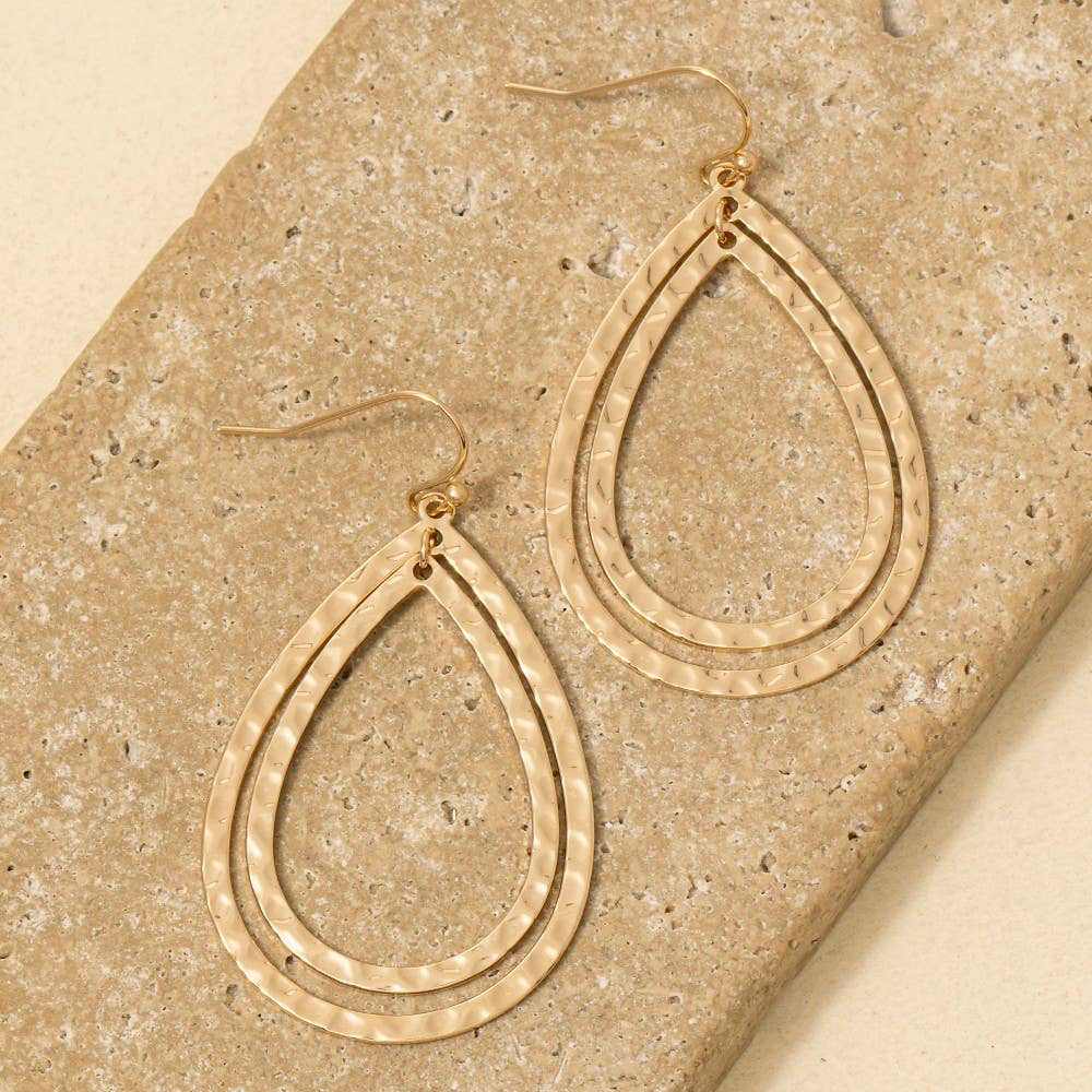 Double Layer Tear Earrings
