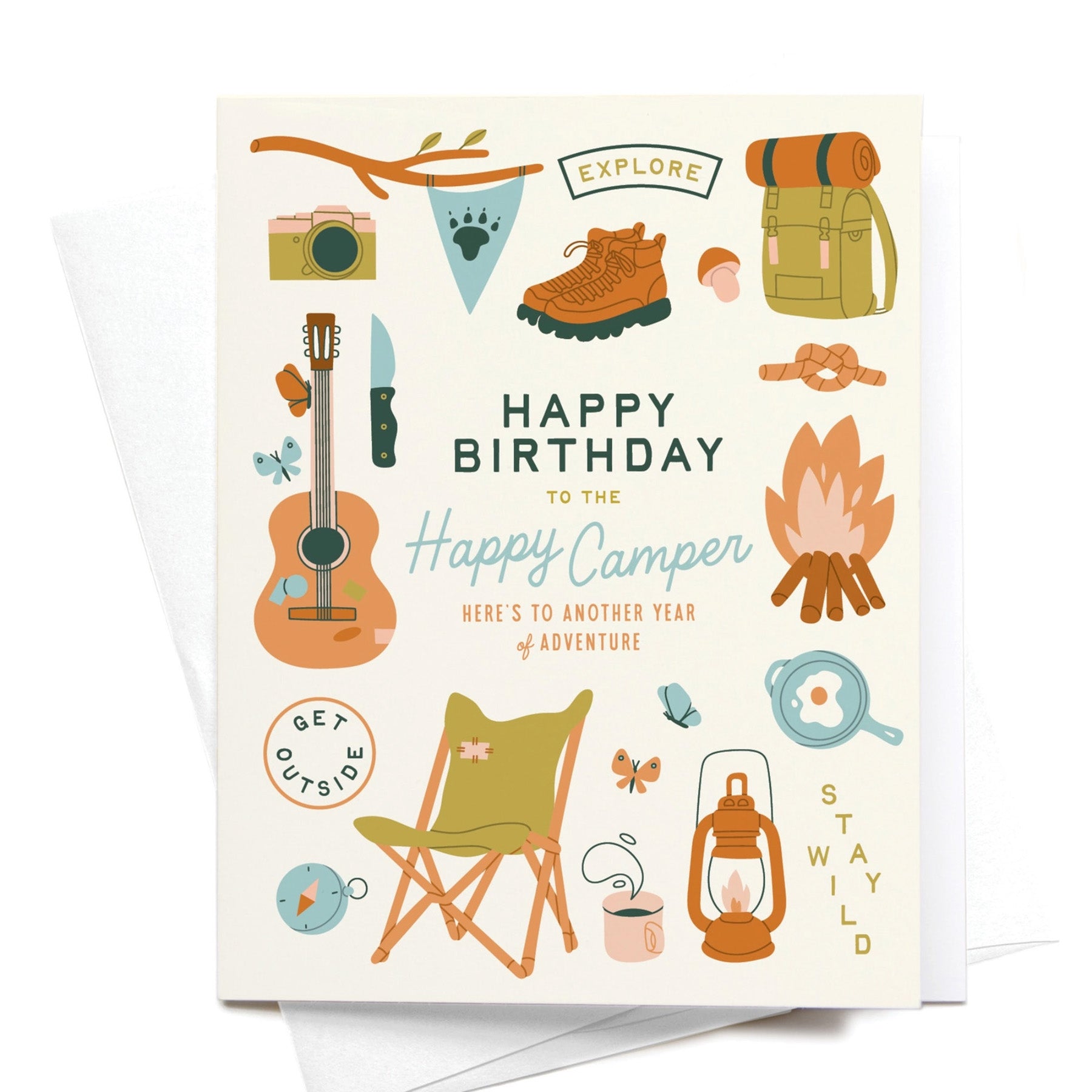 Happy Camper Birthday Card