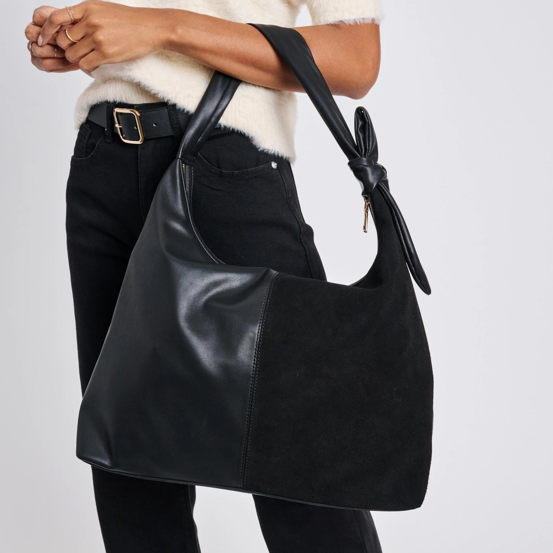 Hazel Suede Knot Bag