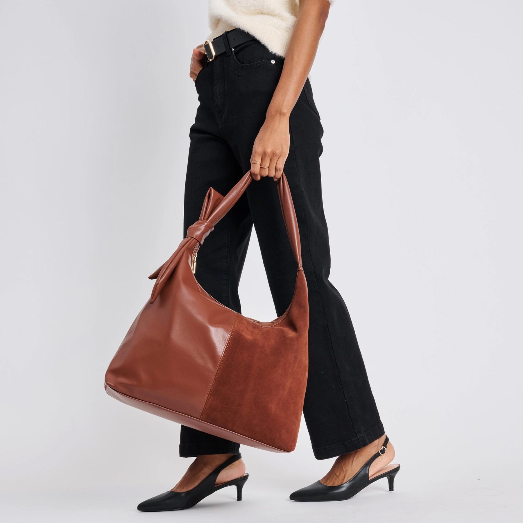 Hazel Suede Knot Bag