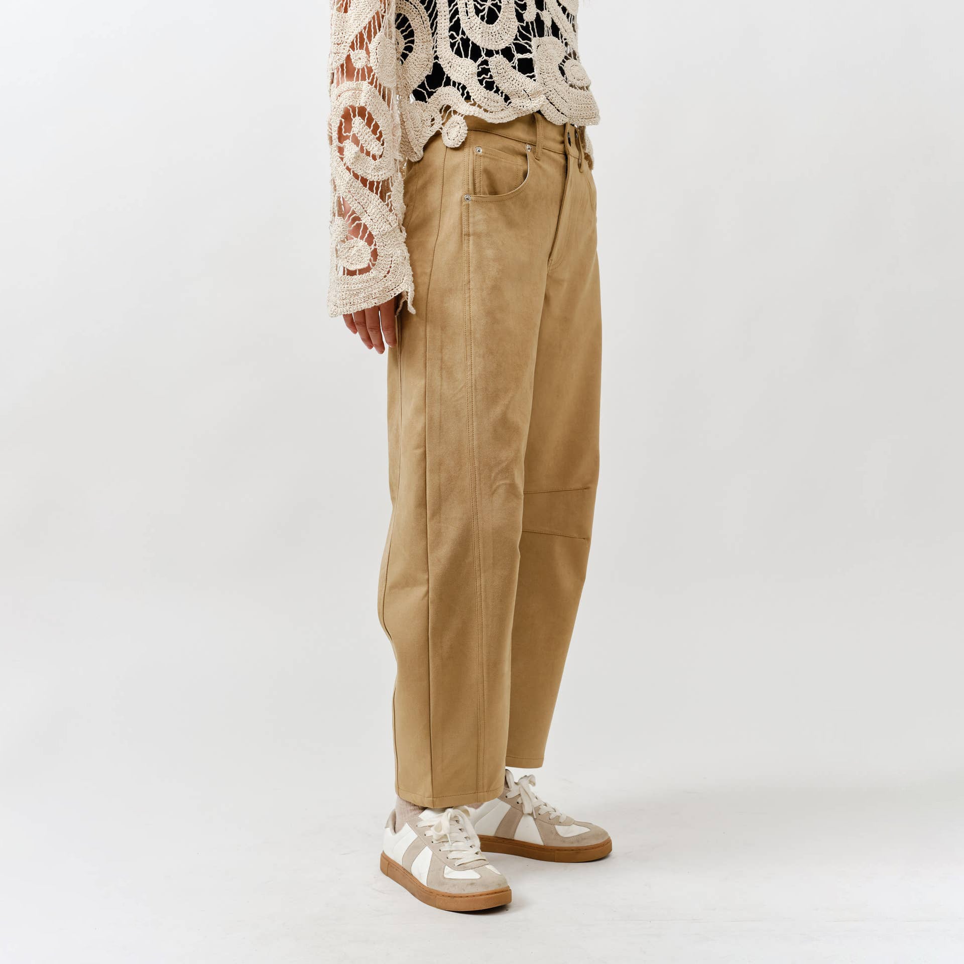 Rae Suede Barrel Pants