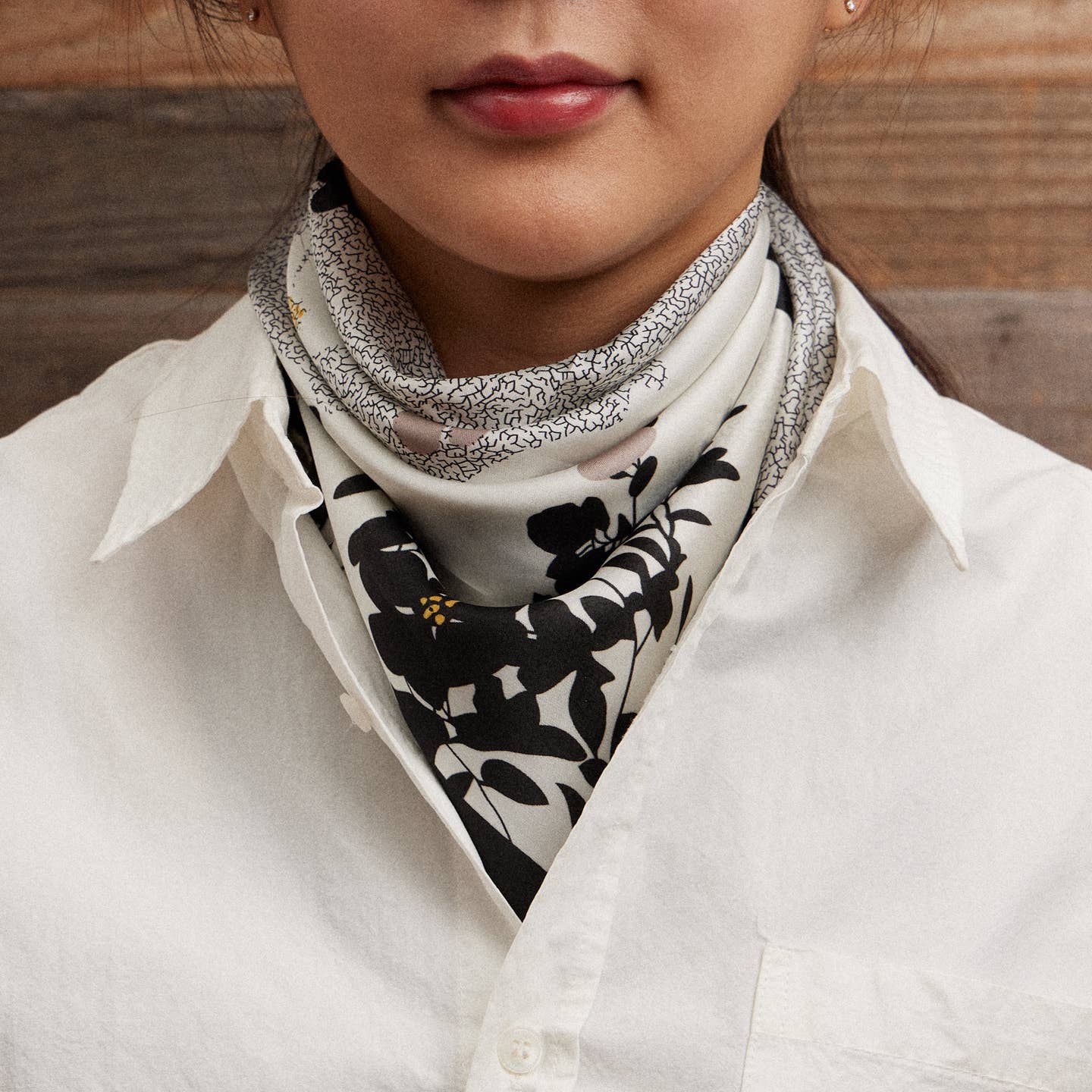 Minimalist Floral Scarf