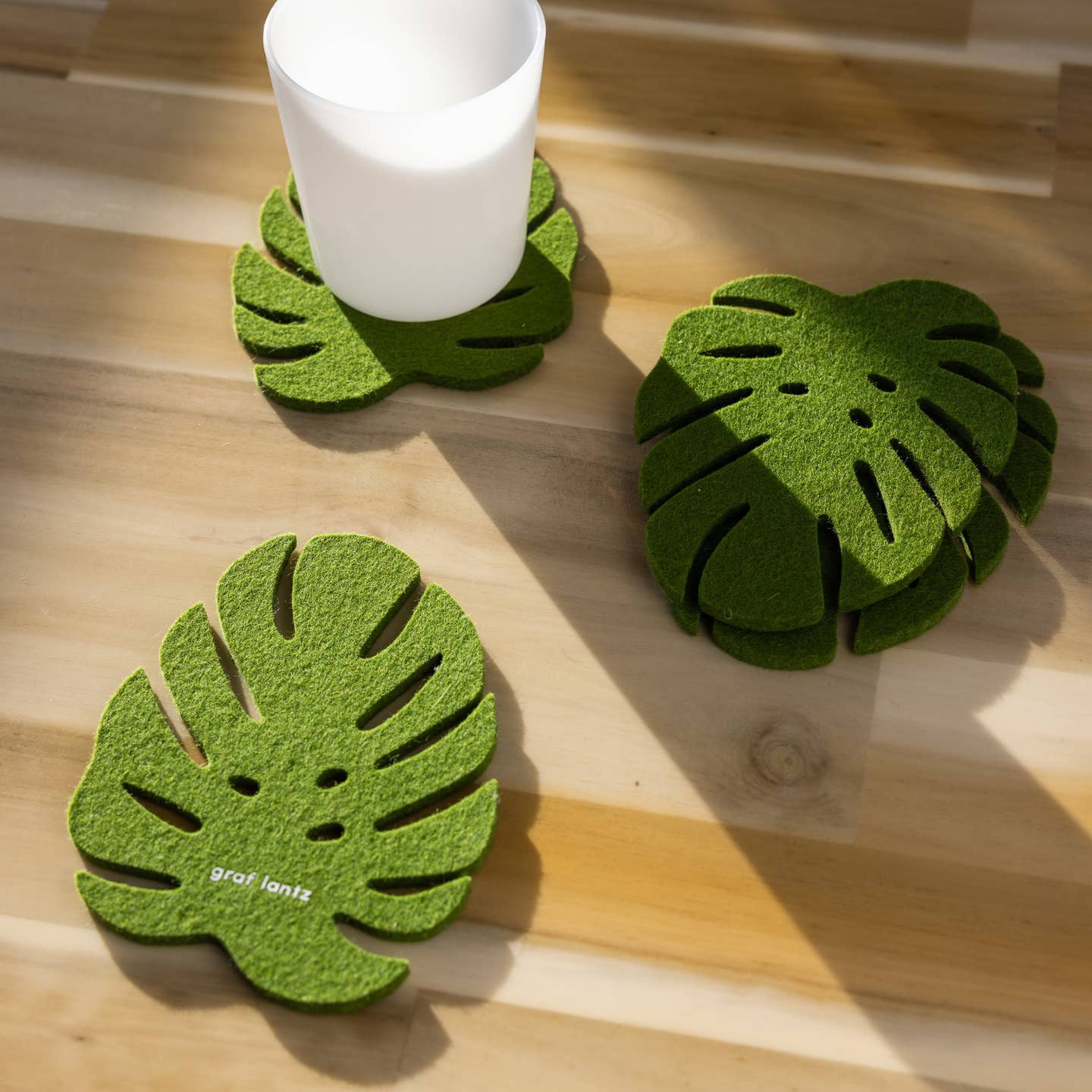 Wool Monstera Coasters