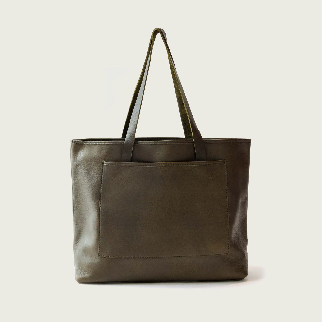 Oversized Leather Zipper Tote
