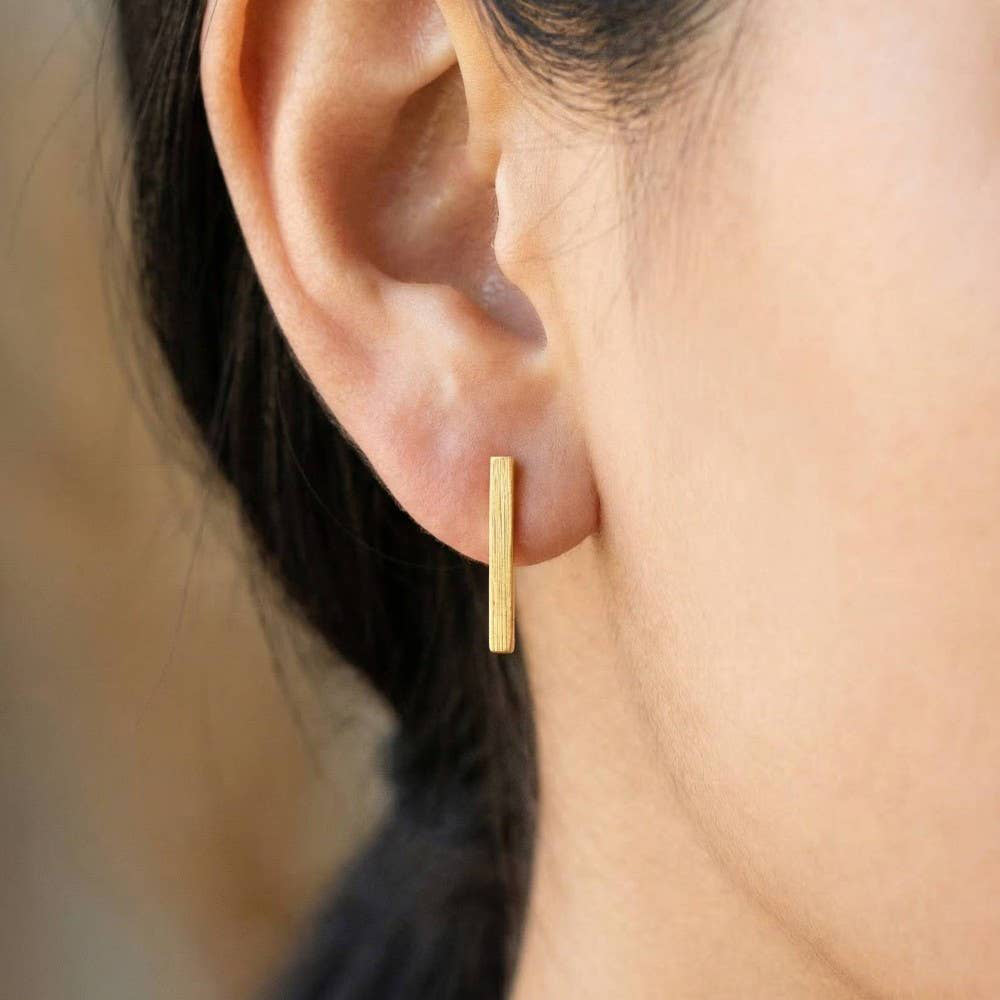 Small Bar Stud Earrings