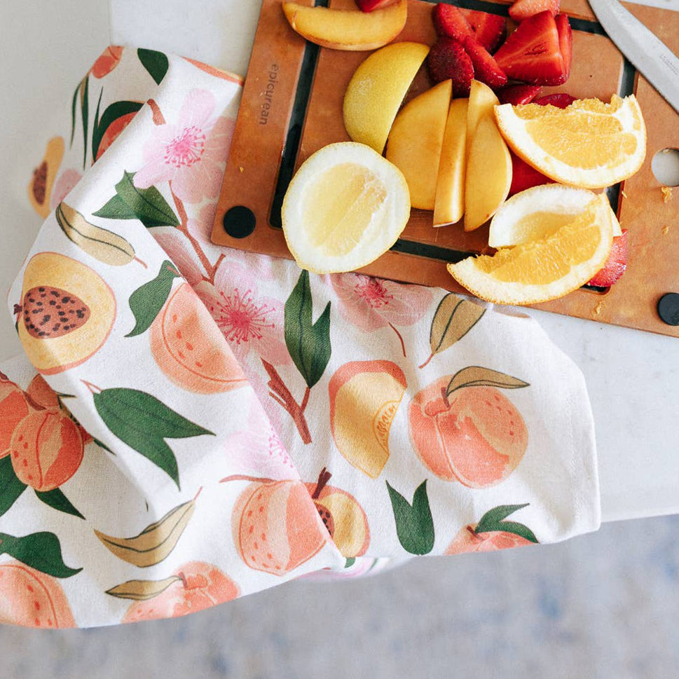 Peach Blossom Tea Towel