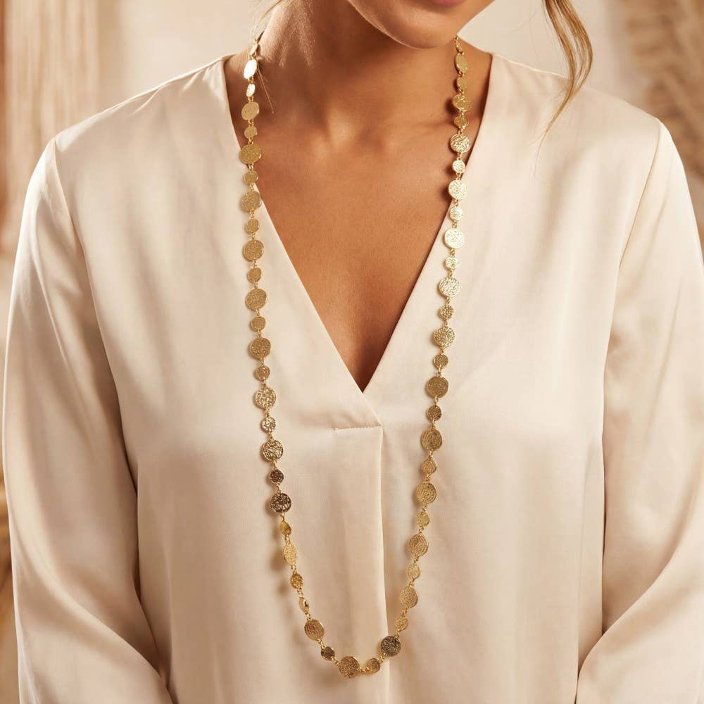 Texture Coin Necklace