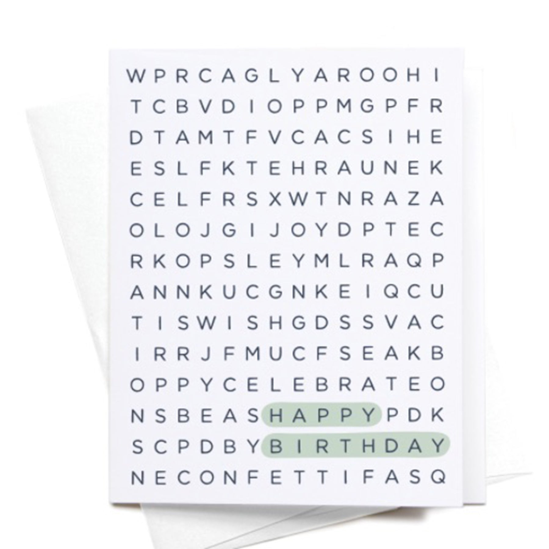 Word Search Birthday Card