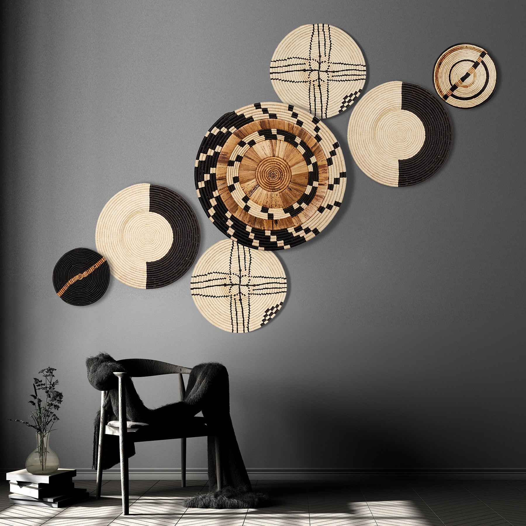 Captivating Contrast Basket Plate 21"