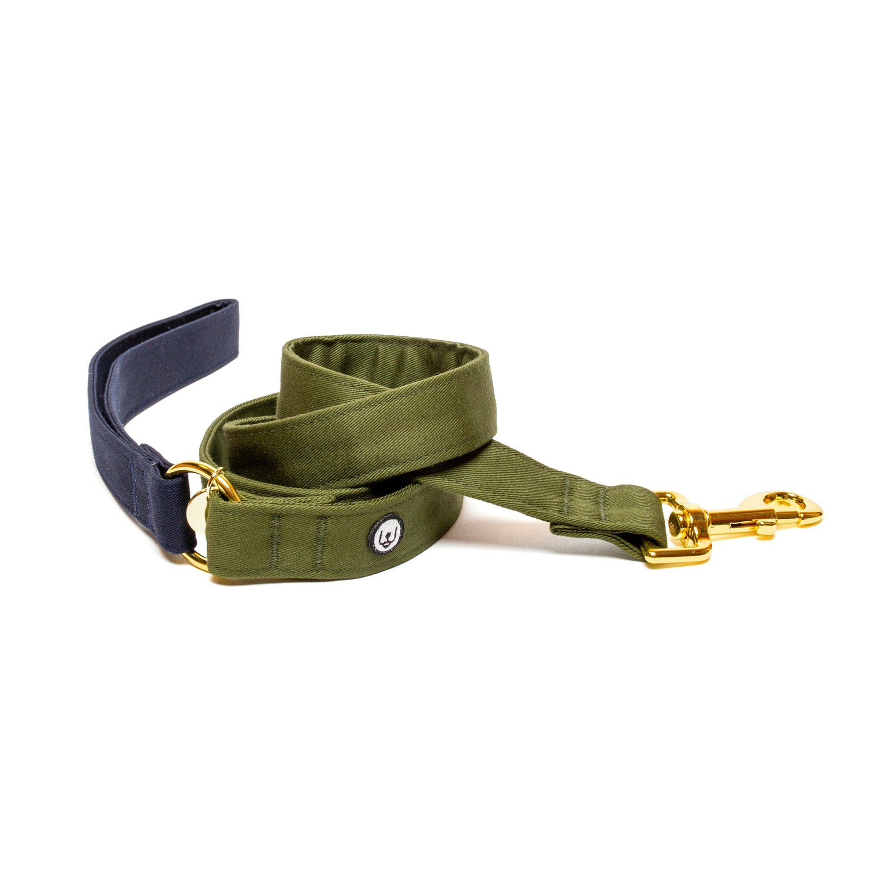 Navy+Olive Dog Leash - Final Sale