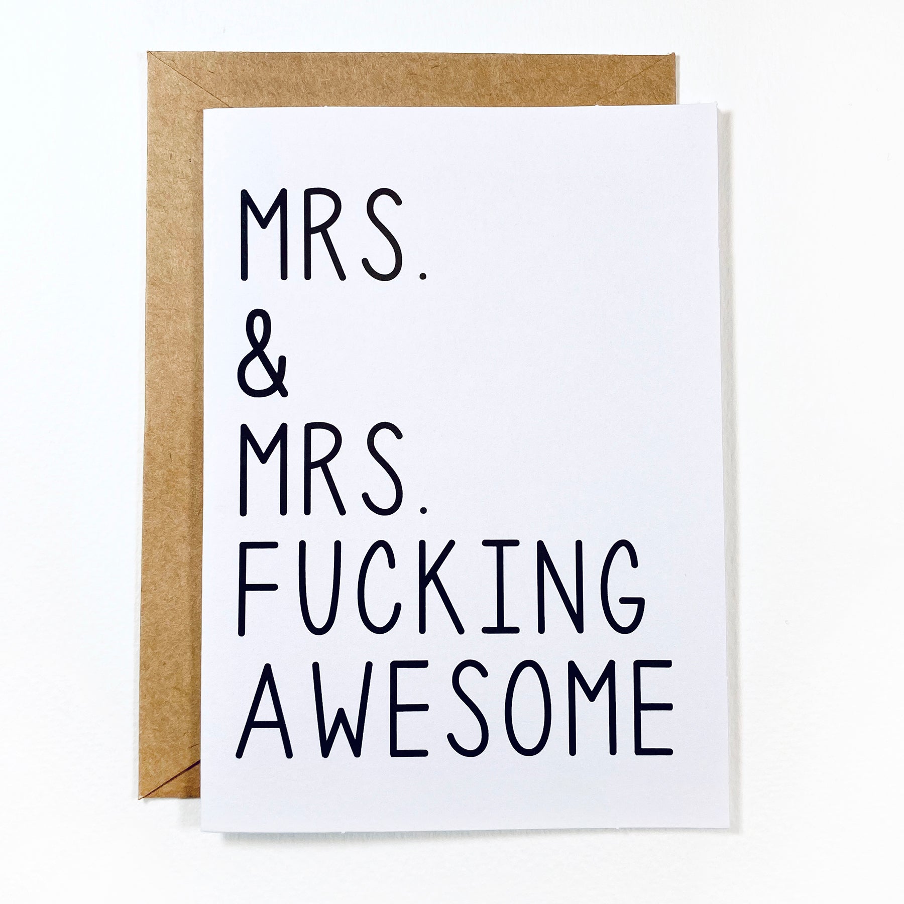 Mrs & Mrs F*ing Awesome Card - Final Sale