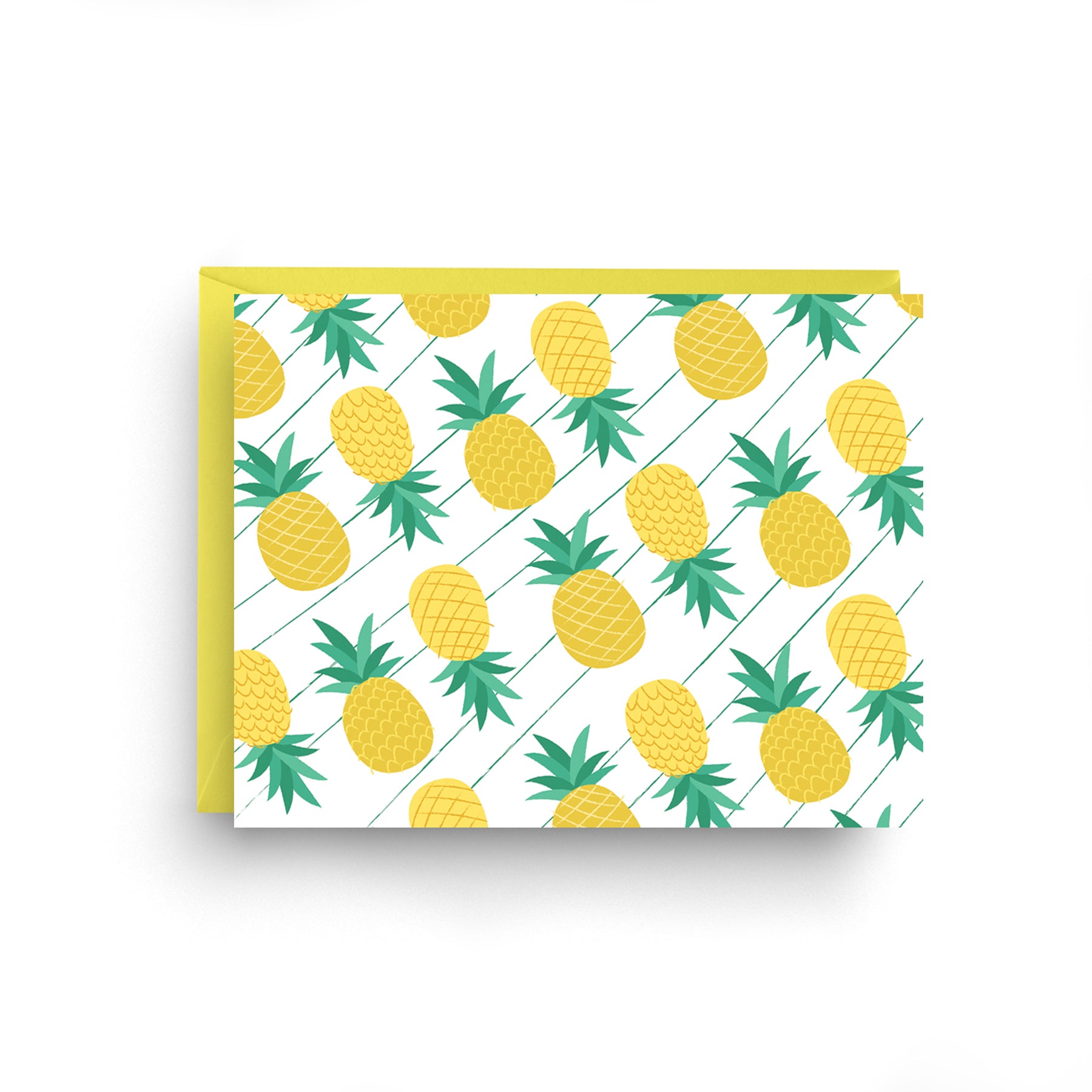 Pineapple Print Blank Card