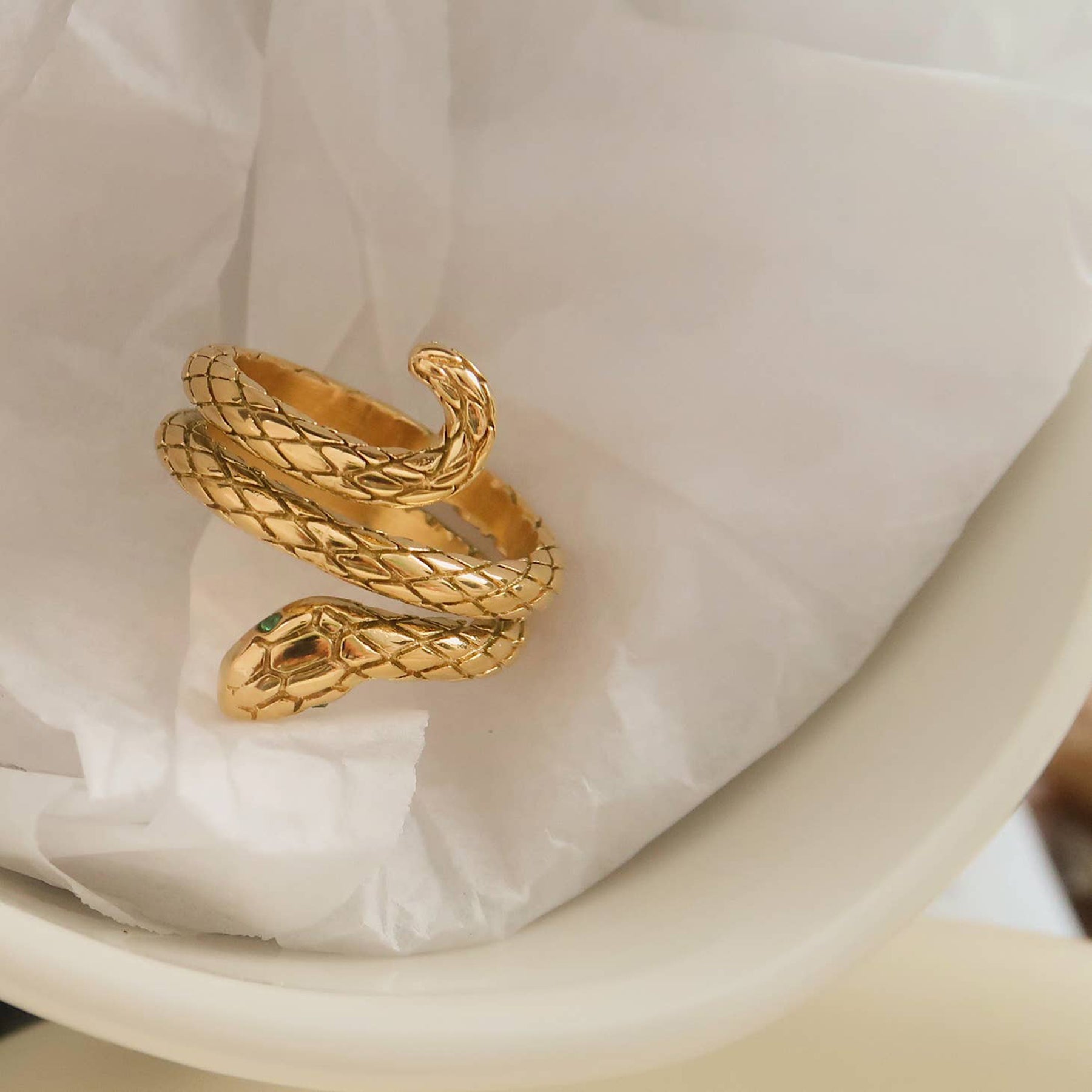 18k Snake Ring - Final Sale