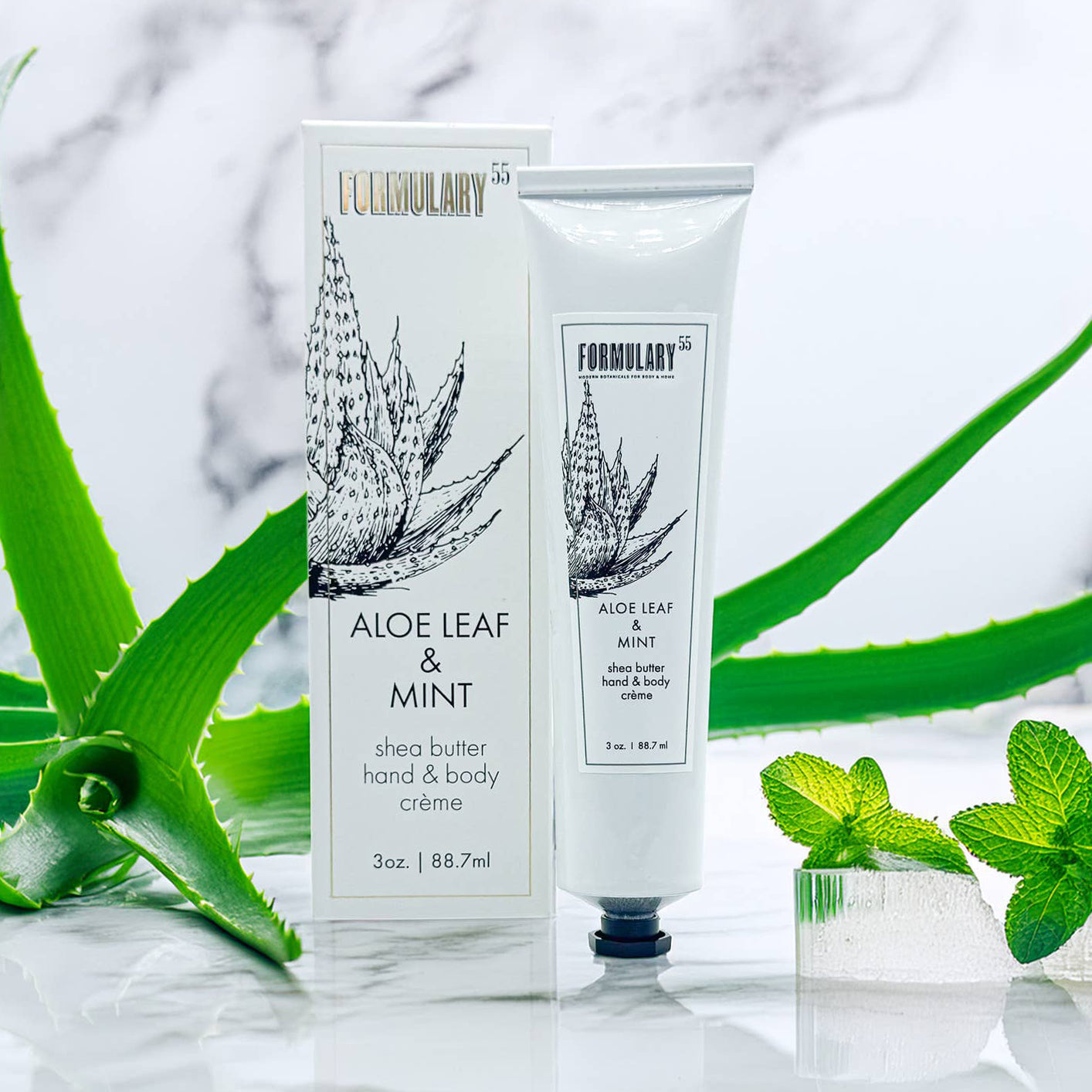 Aloe Leaf & Mint Hand & Body Crème