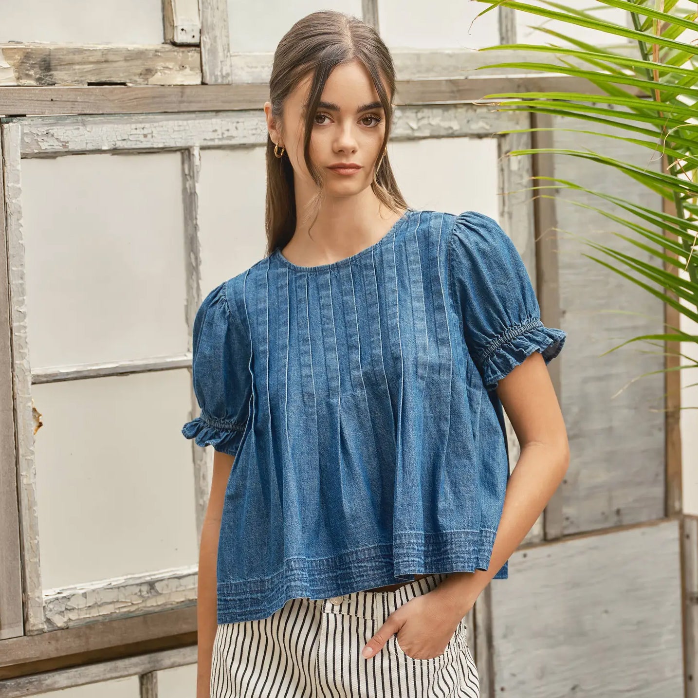 Amore Pleated Top