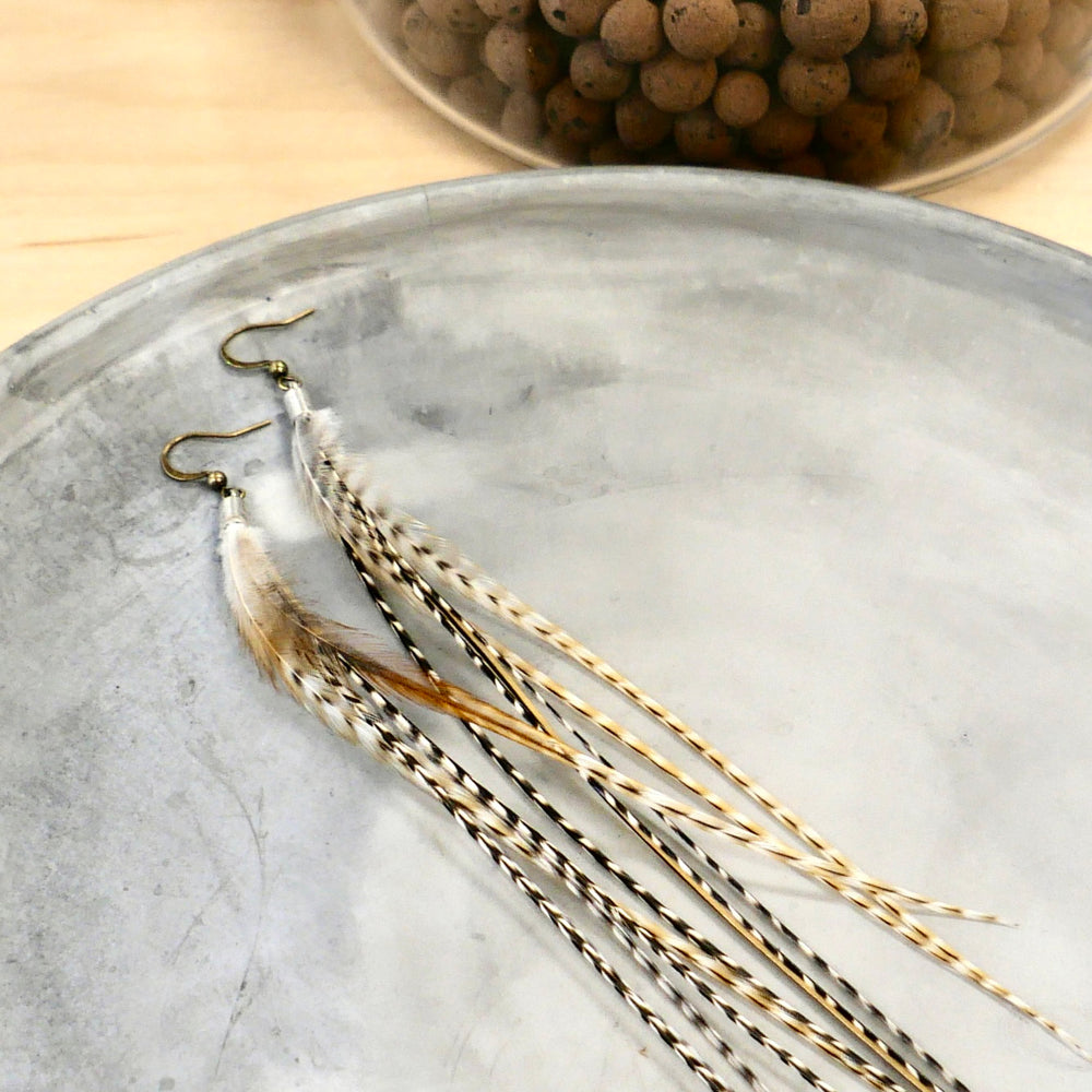 Feather Earrings - Short