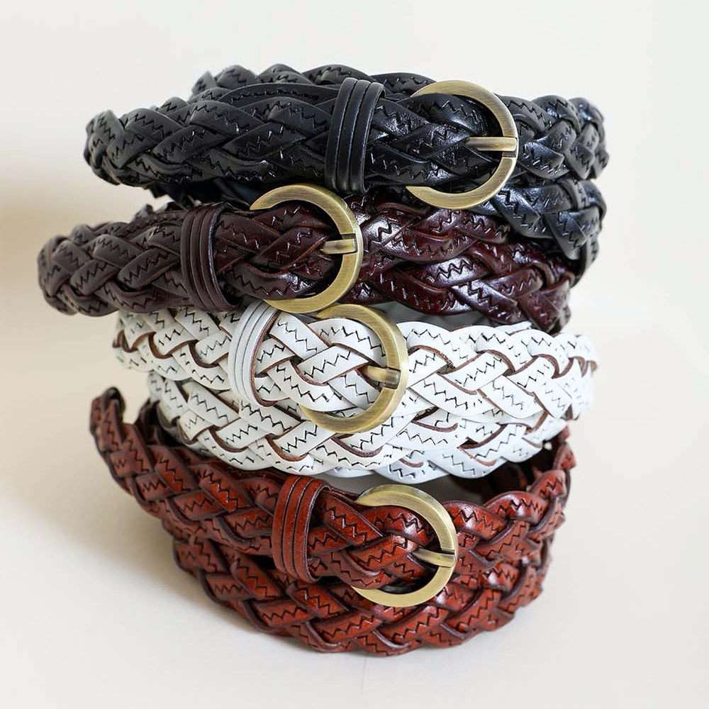 Leather Braided Belt