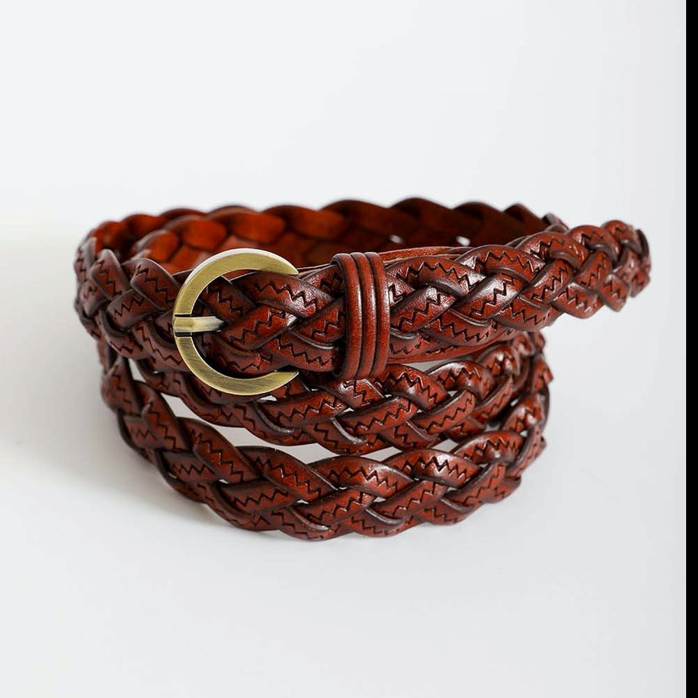 Leather Braided Belt
