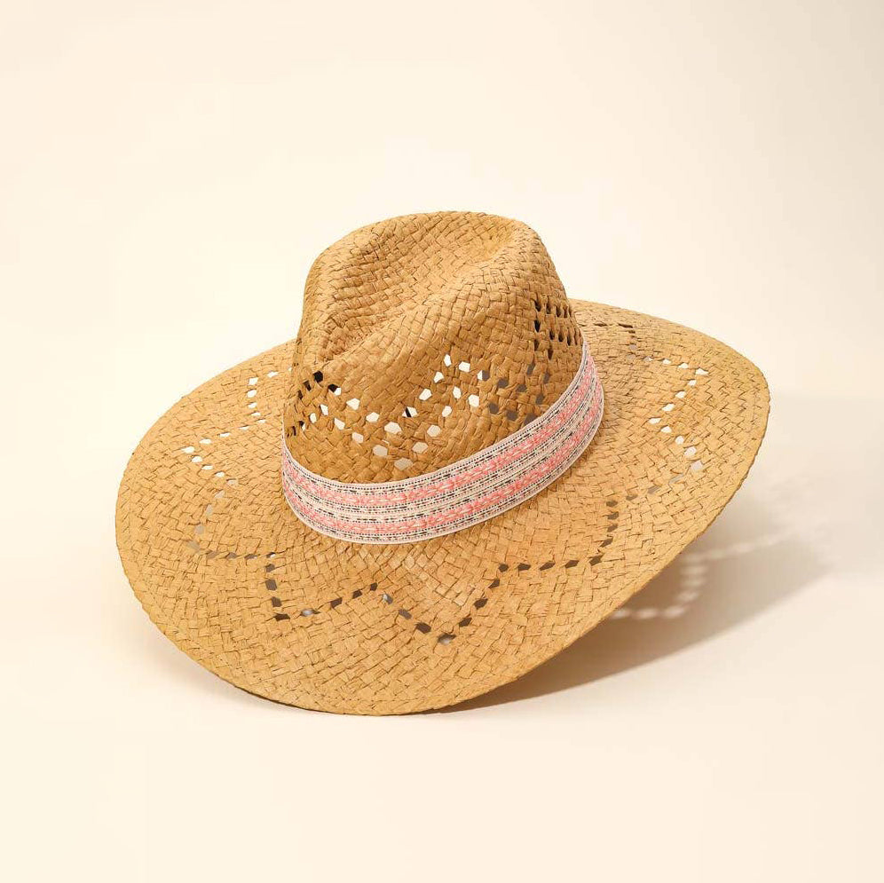 Brianna Patterned Brim Hat