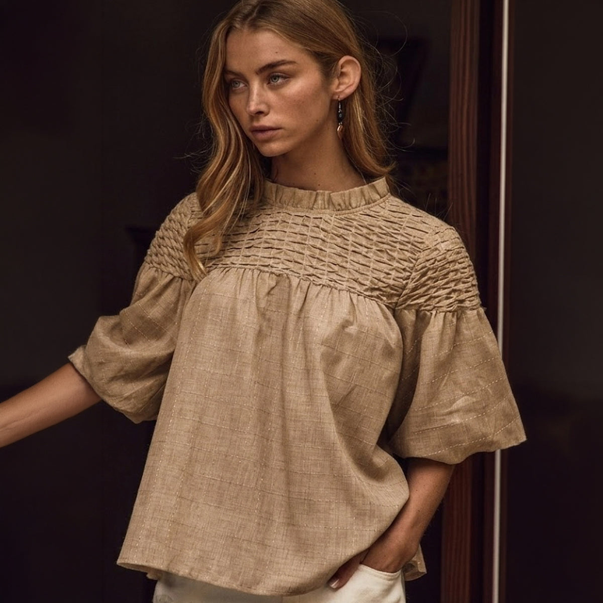 Brynn Pleated Blouse