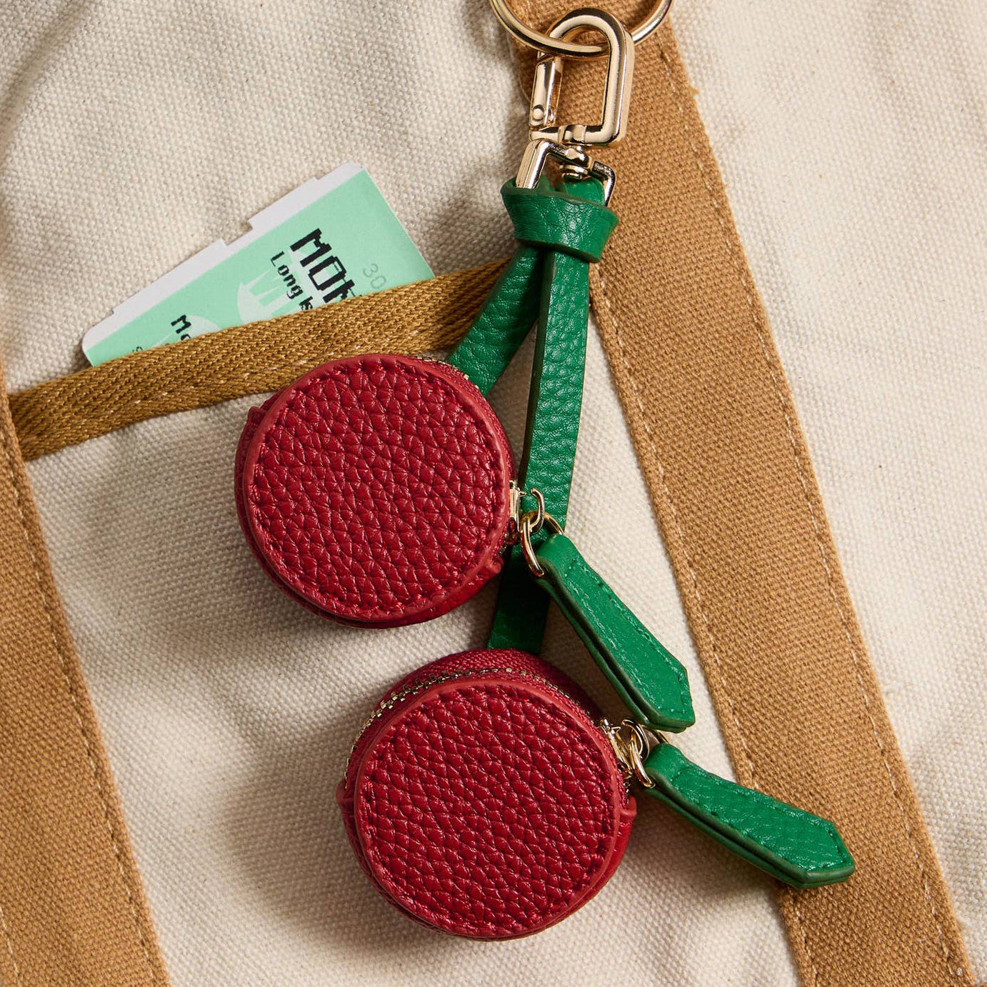 Cherry Pouch Keychain