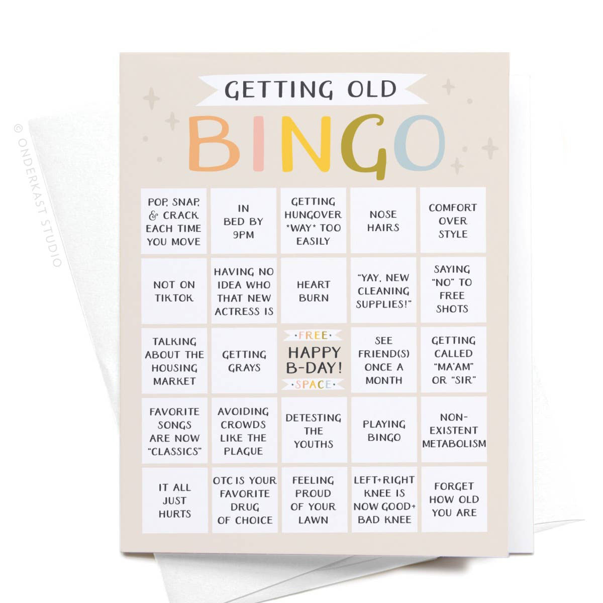 Getting Old Bingo Card
