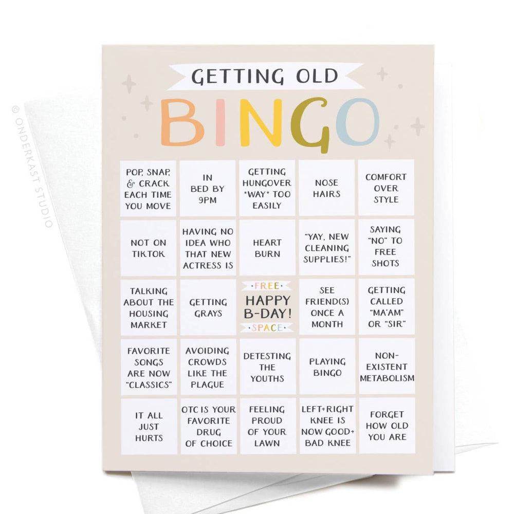 Getting Old Bingo Card