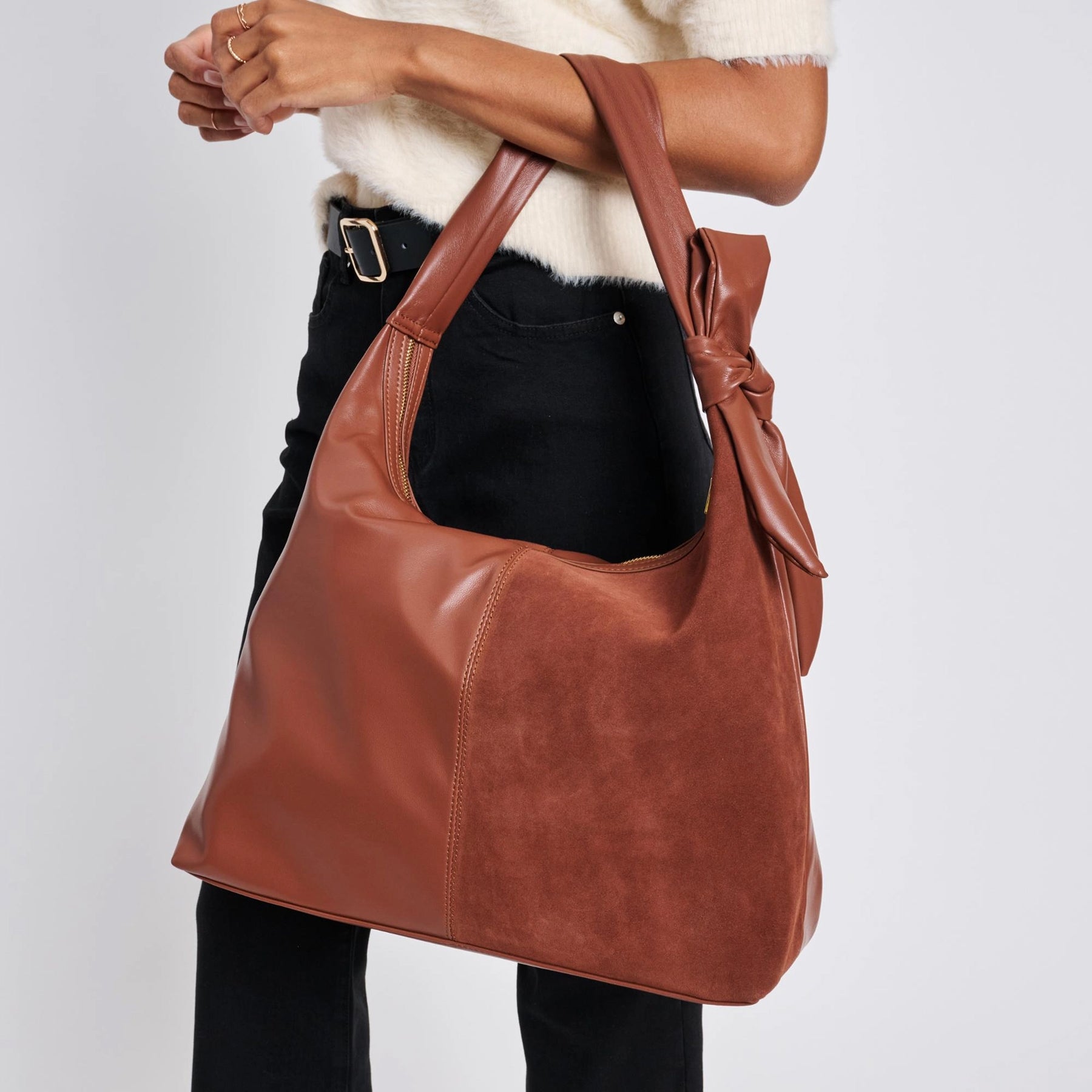 Hazel Suede Knot Bag