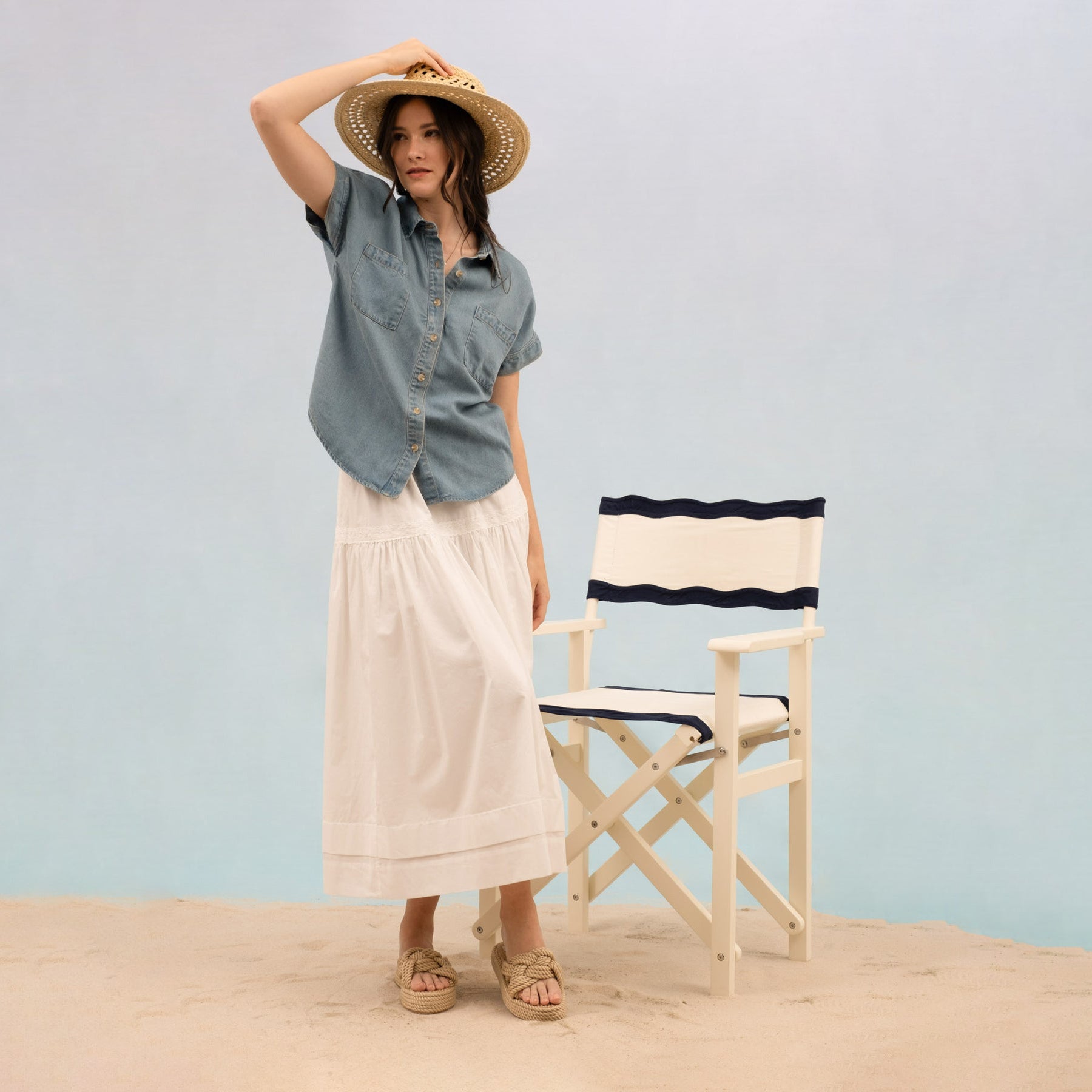 Joni Chambray Top