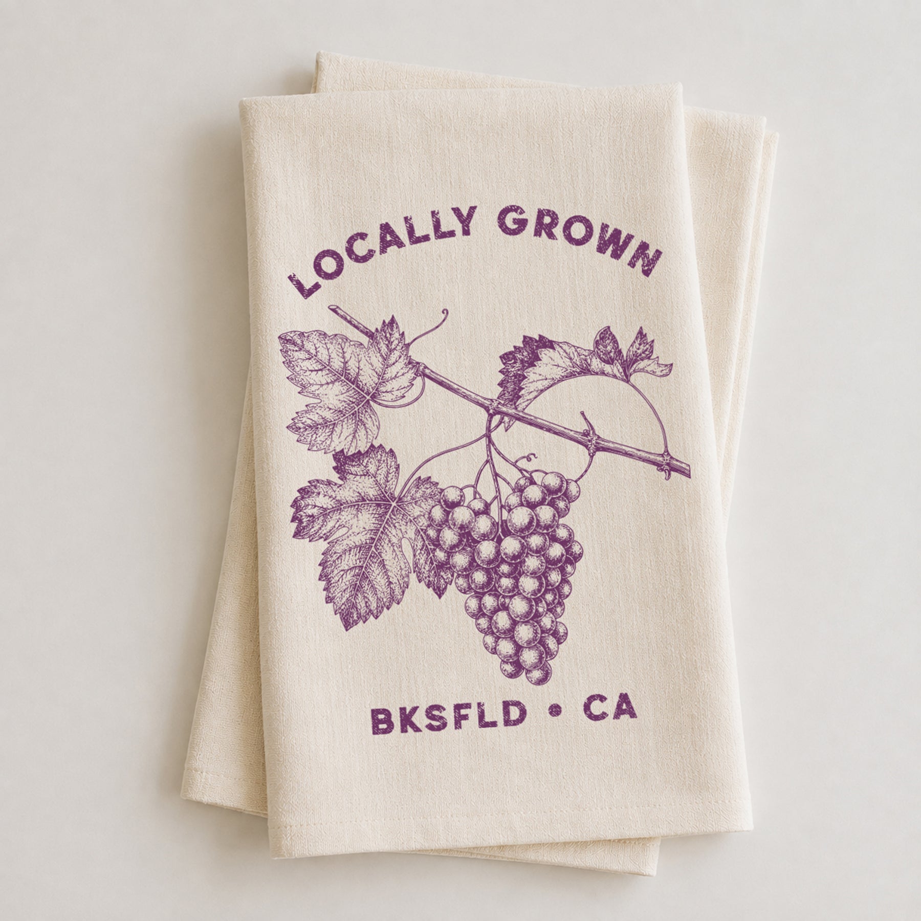 Locally Grown Grapes Towel