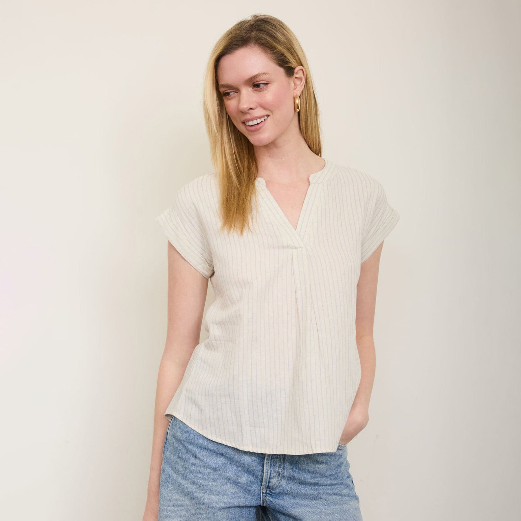 Merritt Split Neck Top