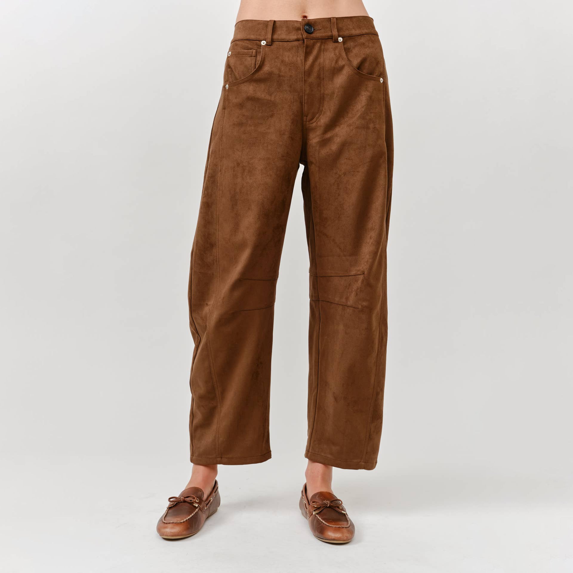 Rae Suede Barrel Pants