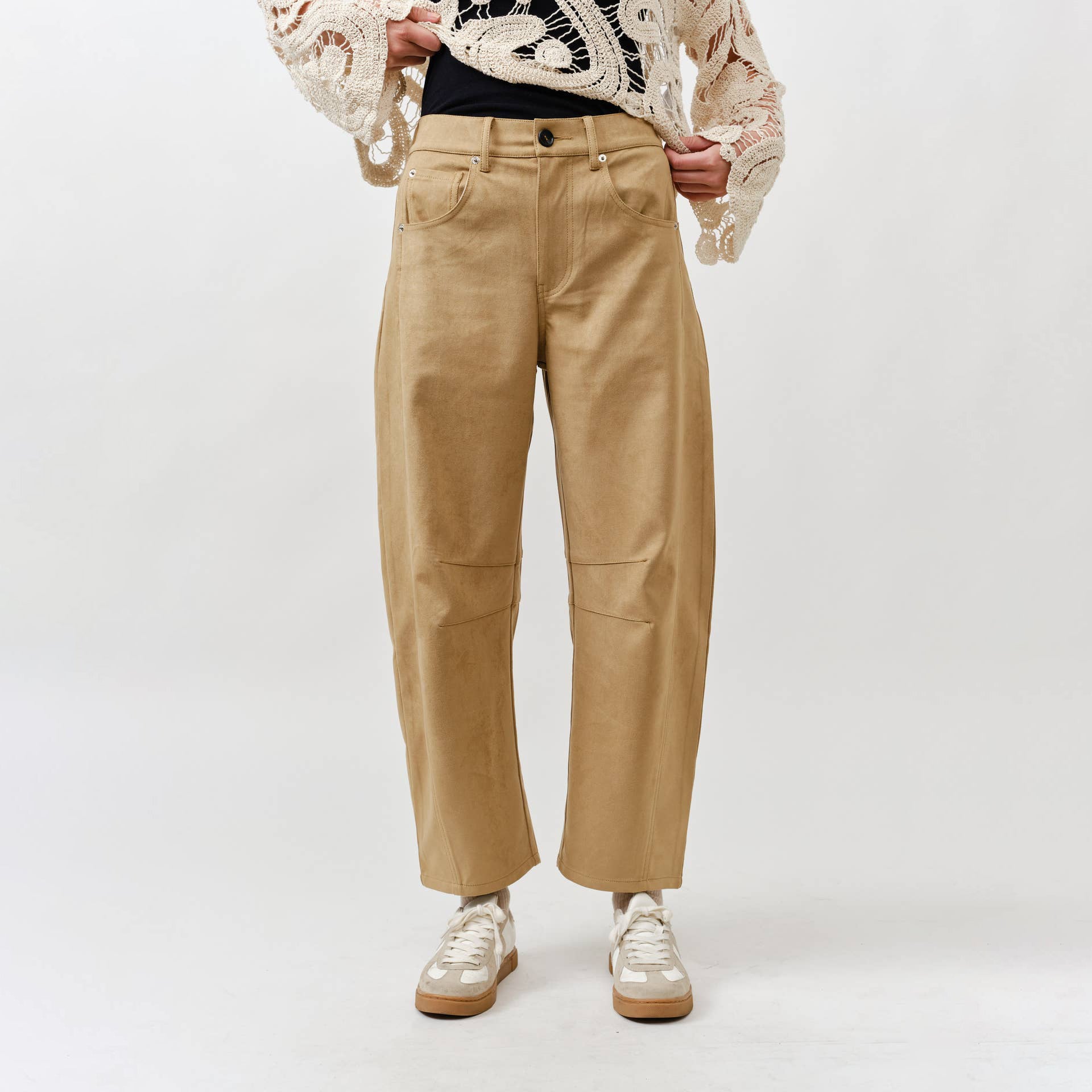 Rae Suede Barrel Pants