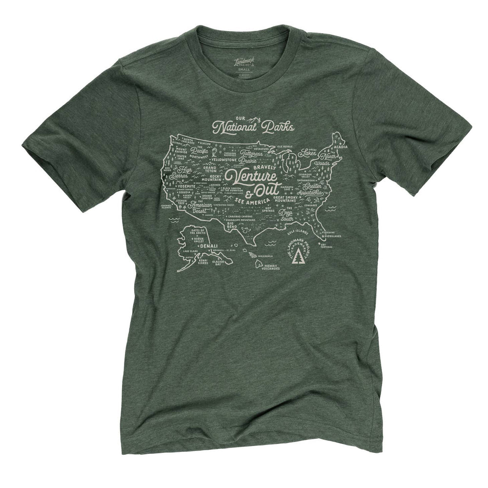 National Parks Map Tee