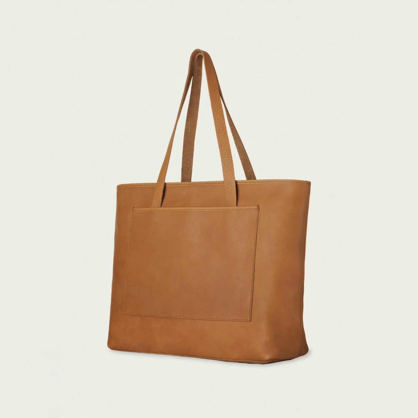 Oversized Leather Zipper Tote