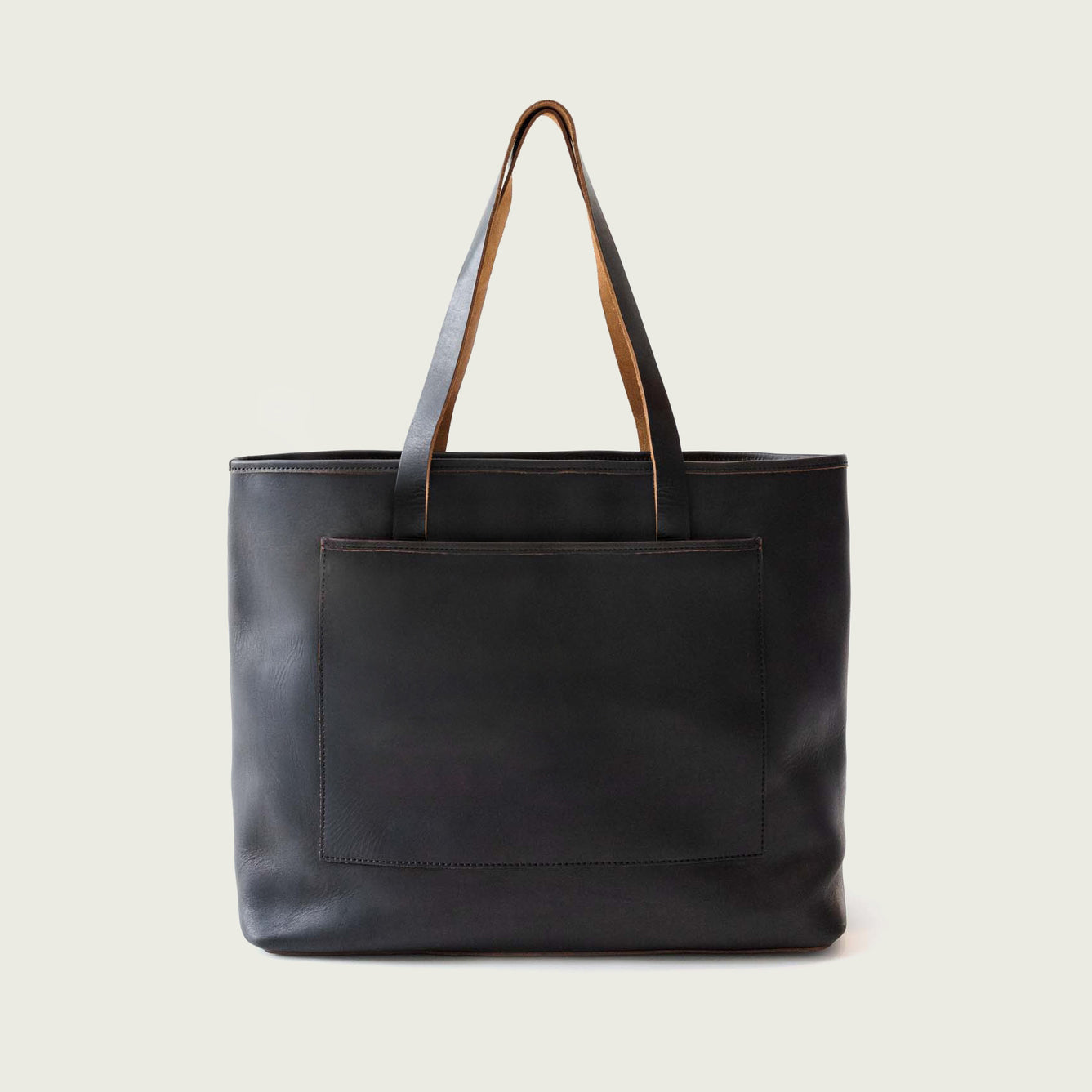 Oversized Leather Zipper Tote