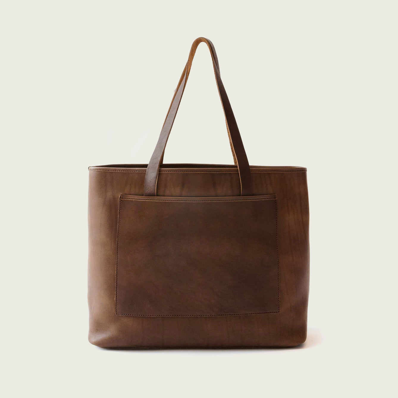 Oversized Leather Zipper Tote