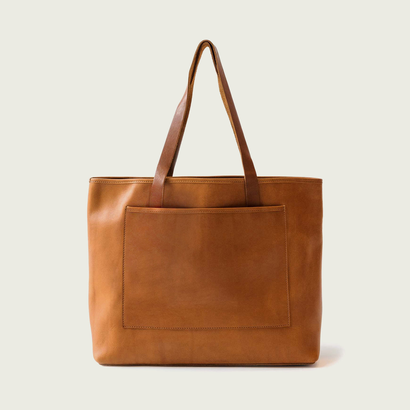 Oversized Leather Zipper Tote