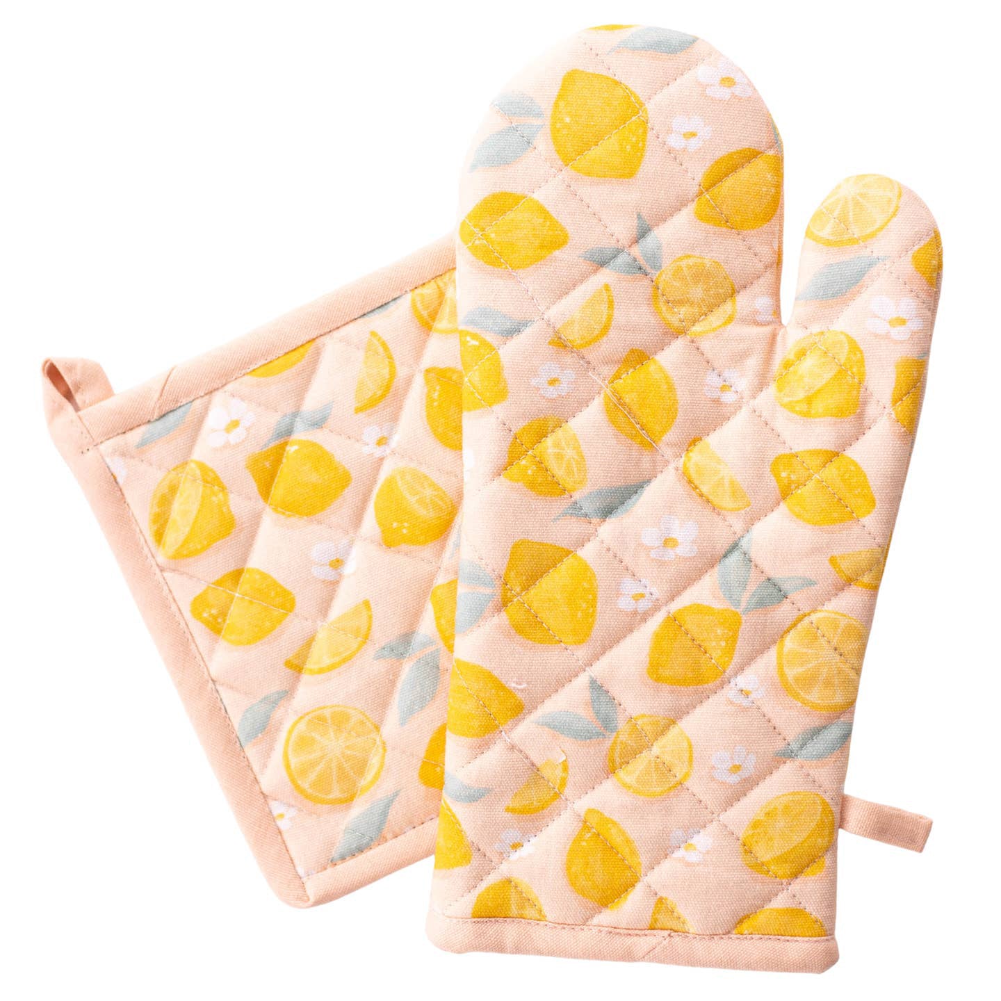Painted Lemons Pot Holder Set