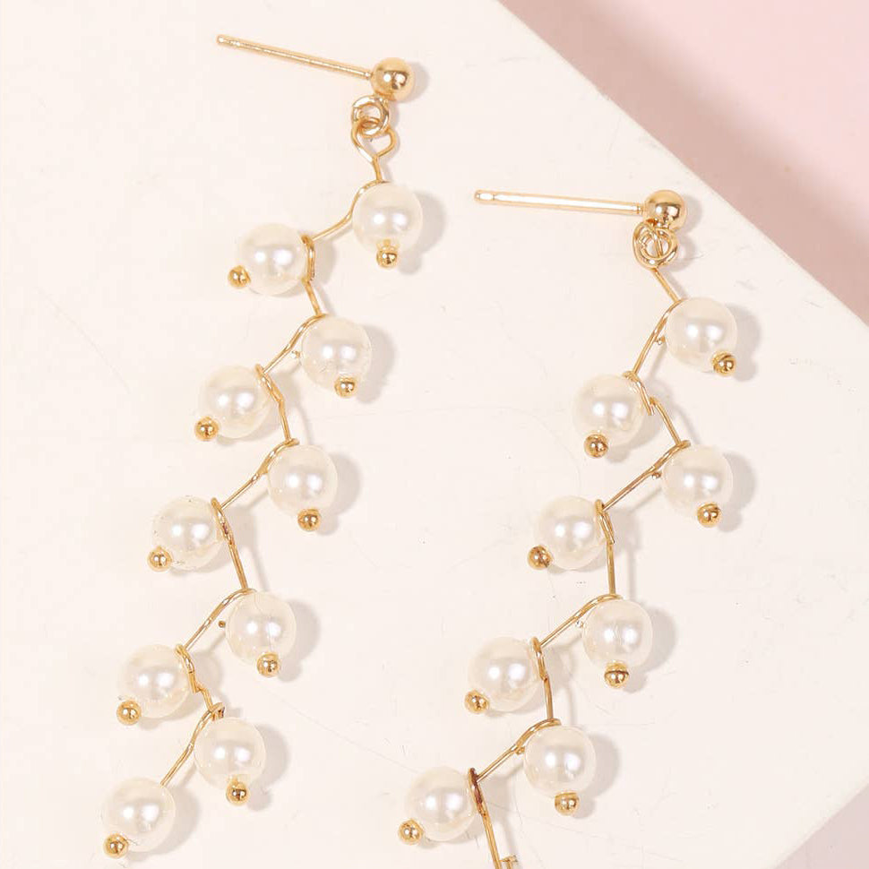 Pearly Chain Earrings