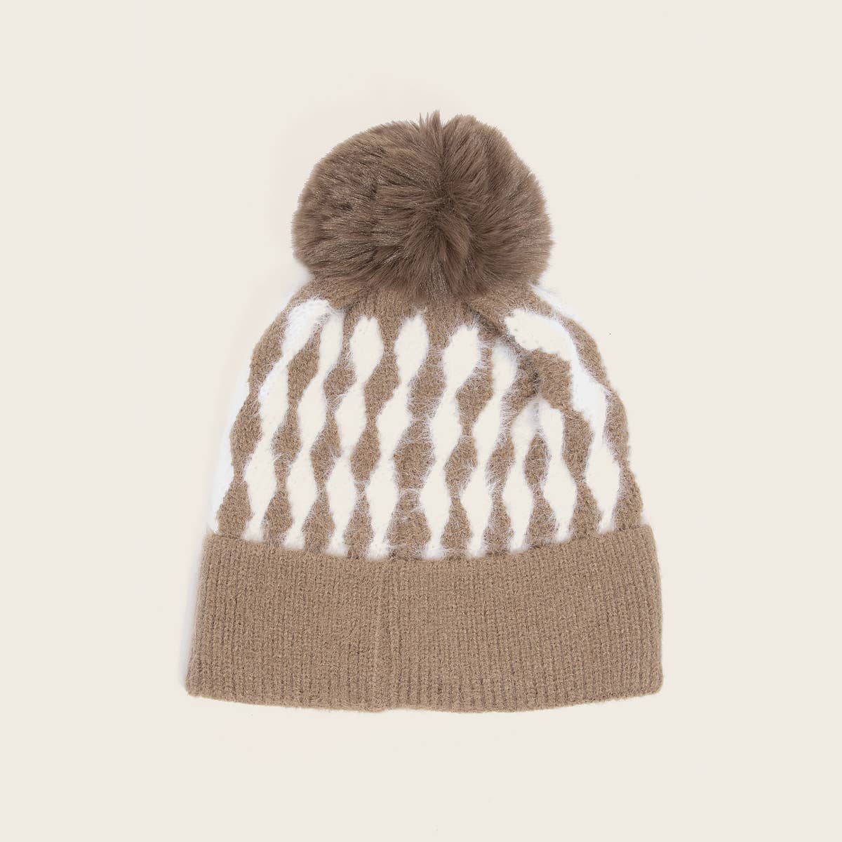 Pompom Diamond Beanie