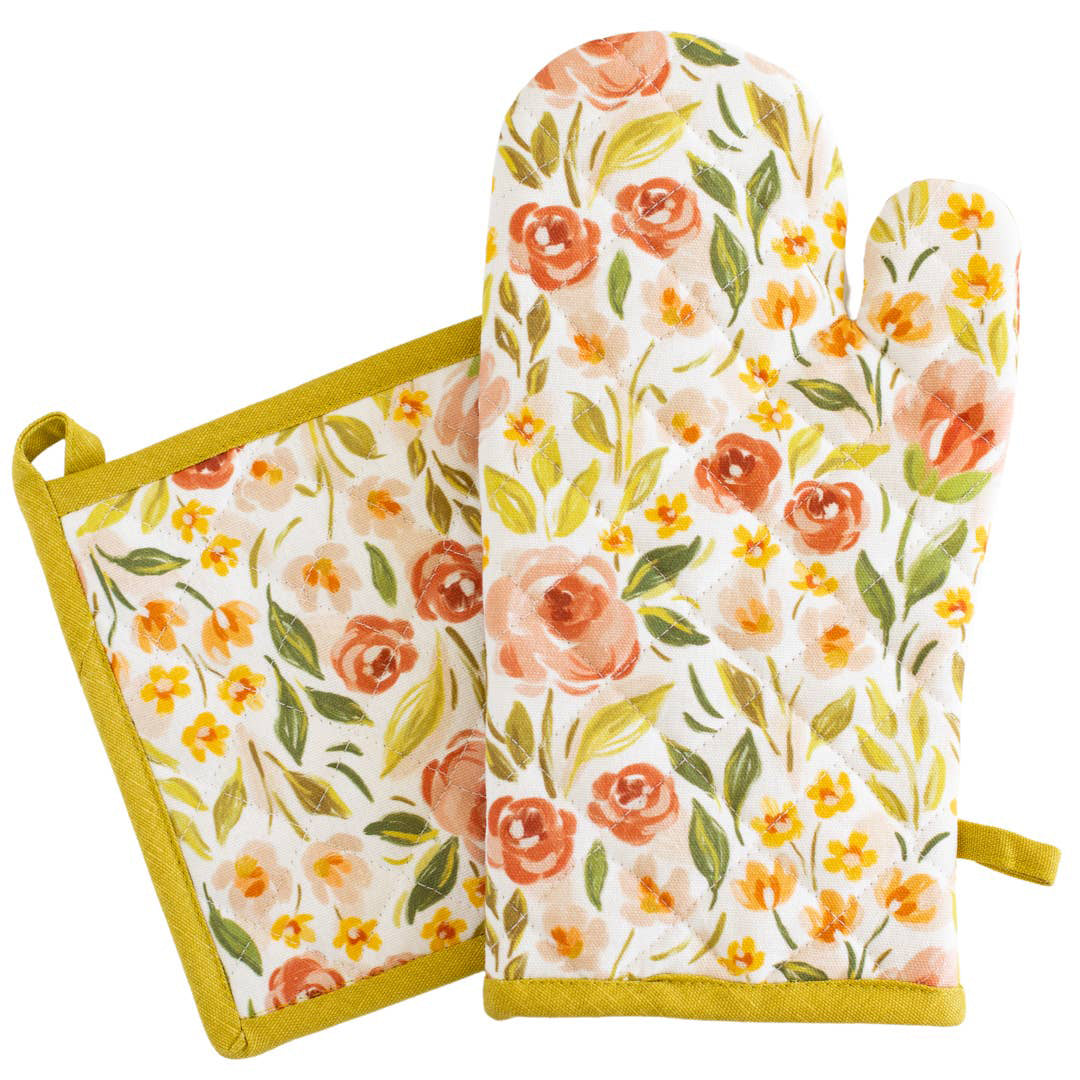 Spring Garden Oven Mitt Set