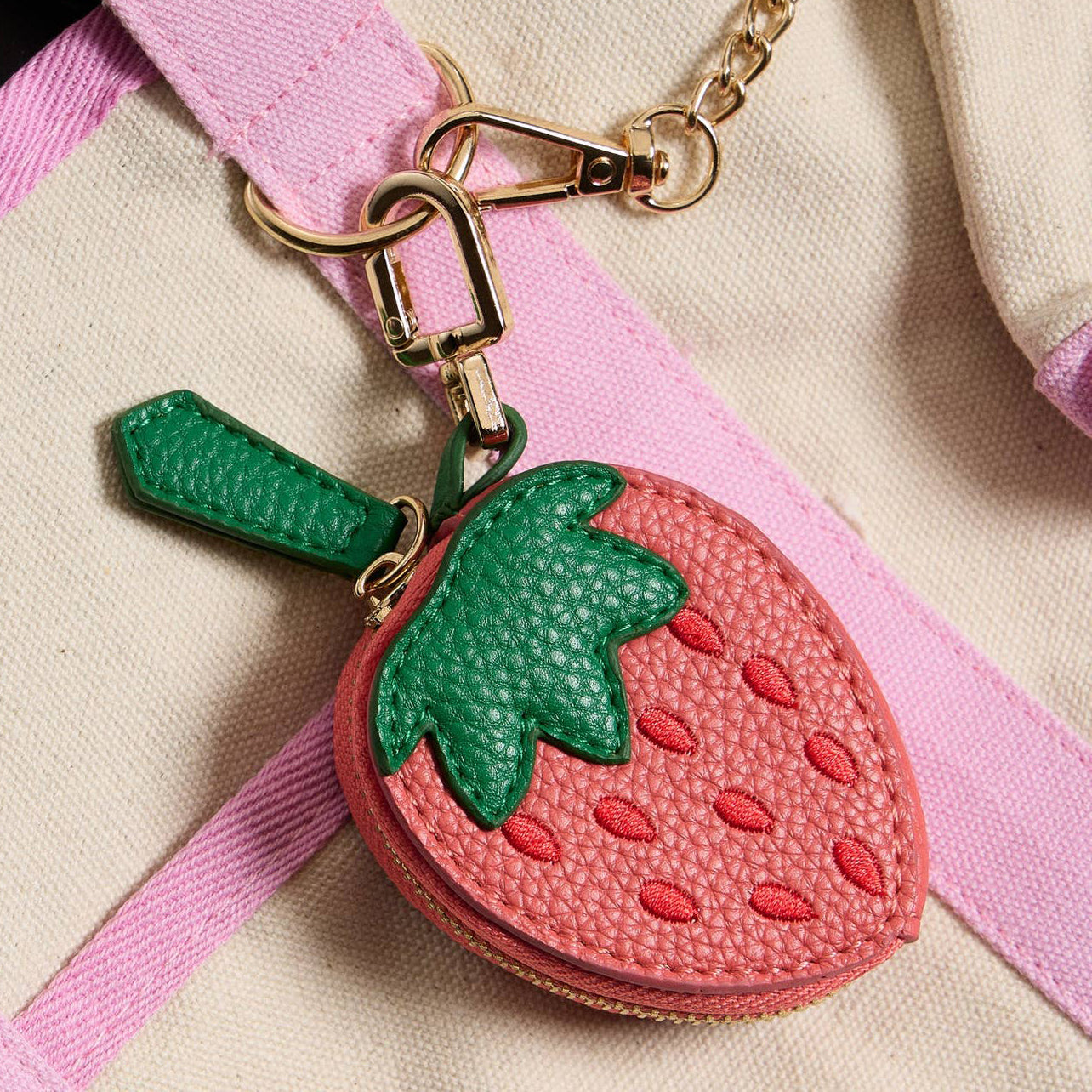Strawberry Pouch Keychain